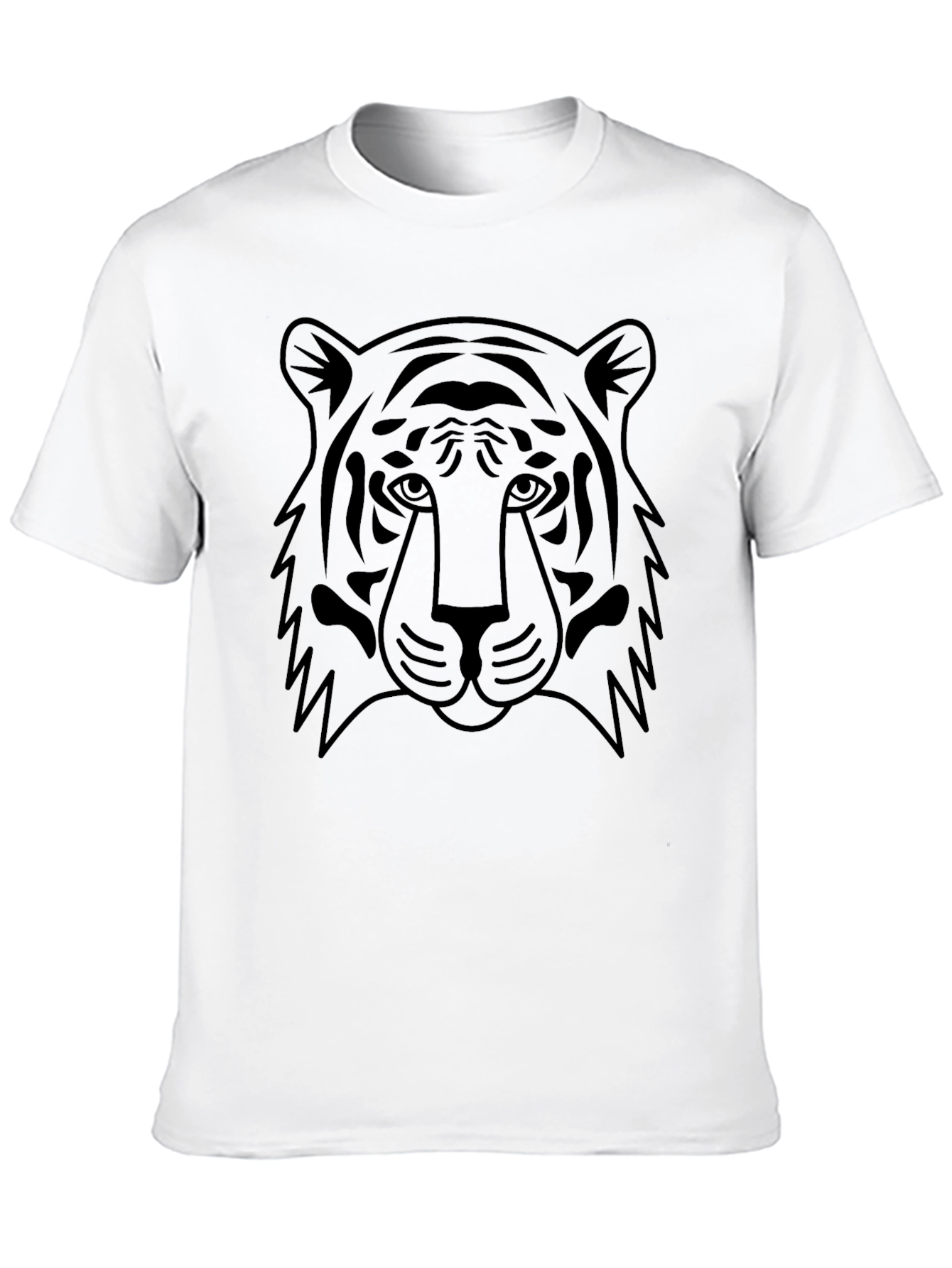 Mens Black Tiger Graphic T-Shirt