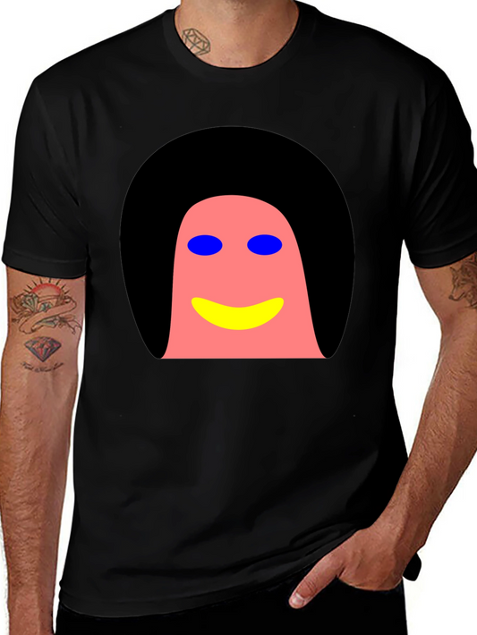 Abstract Face Graphic Tee - Modern Art Shirt