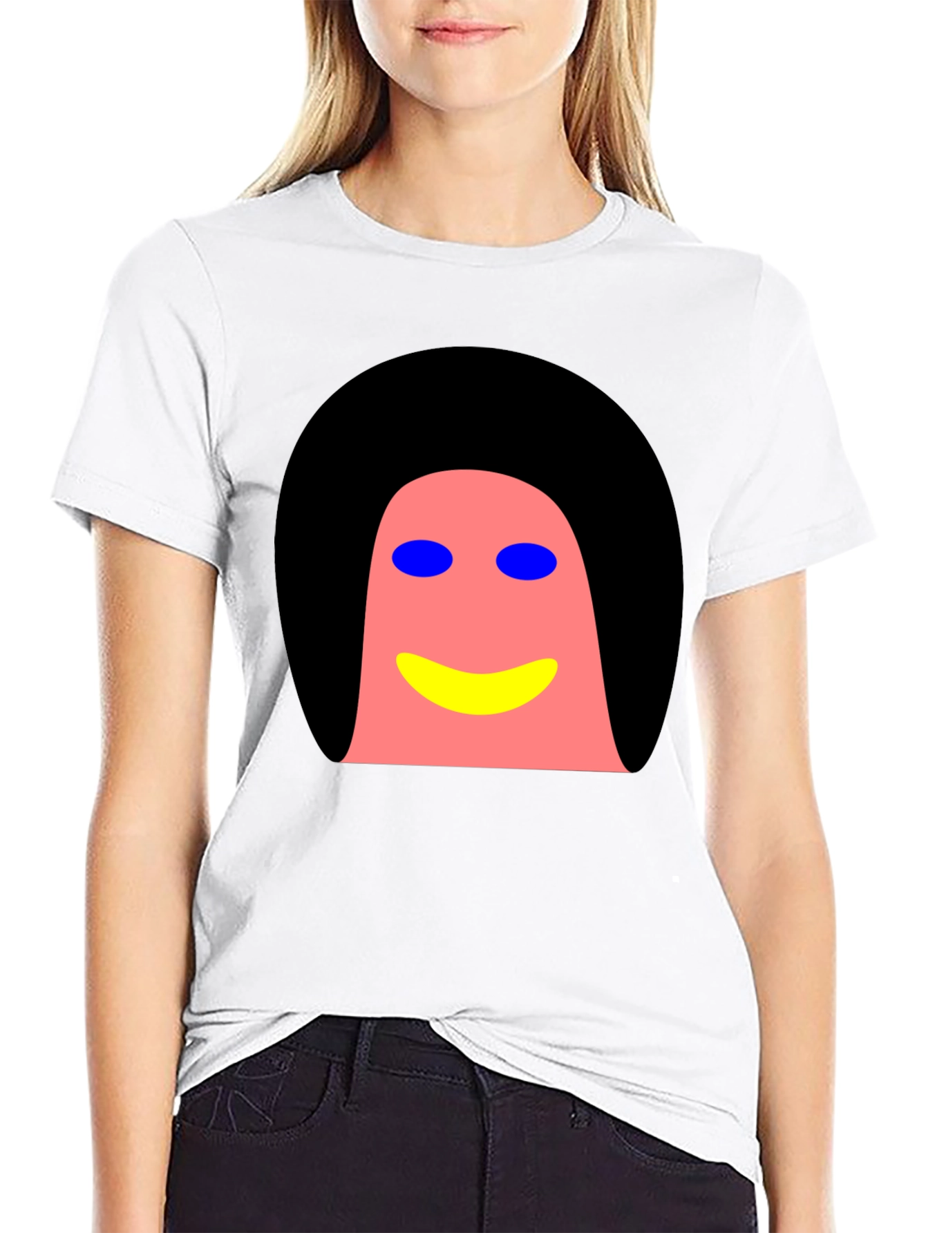 Abstract Face Graphic Tee - Modern Art Shirt