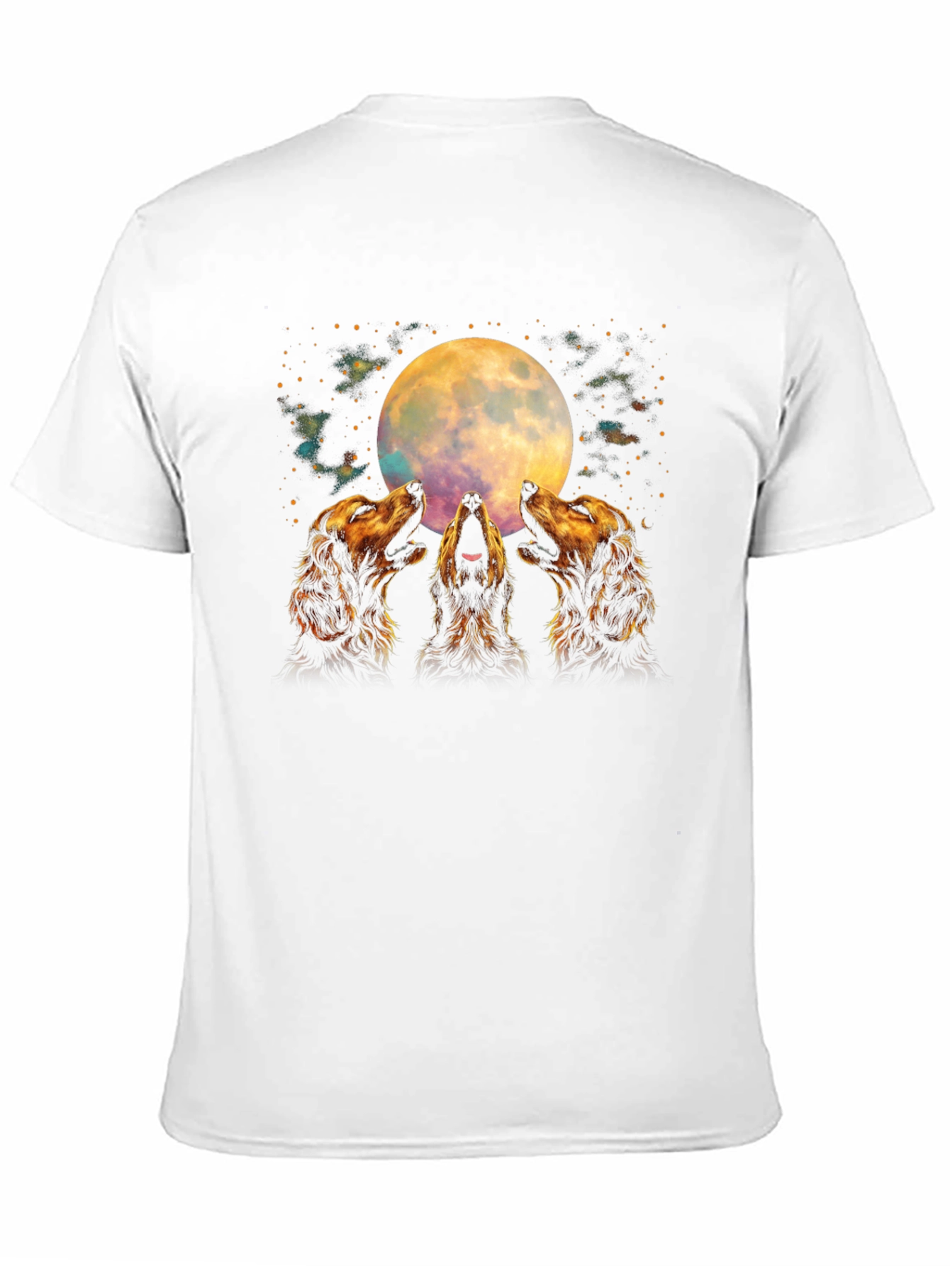 Howling Dogs Moon T-Shirt - Black Graphic Tee