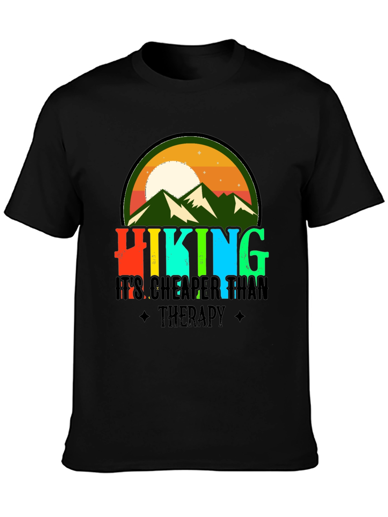 Hiking Cheaper Than Therapy Graphic Tee