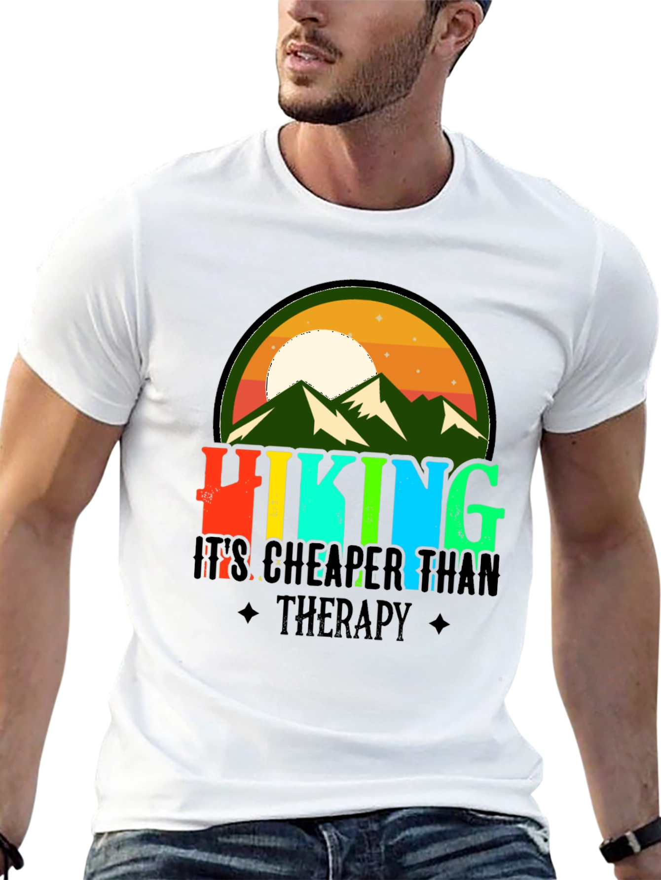 Hiking Cheaper Than Therapy Graphic Tee