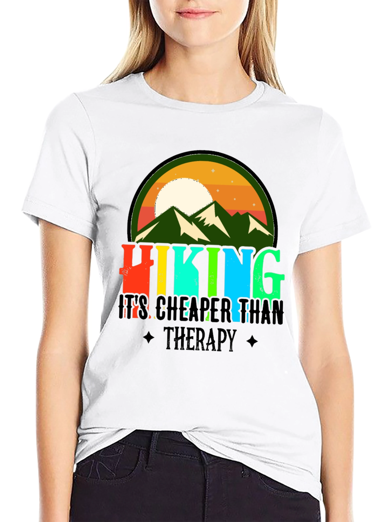 Hiking Cheaper Than Therapy Graphic Tee