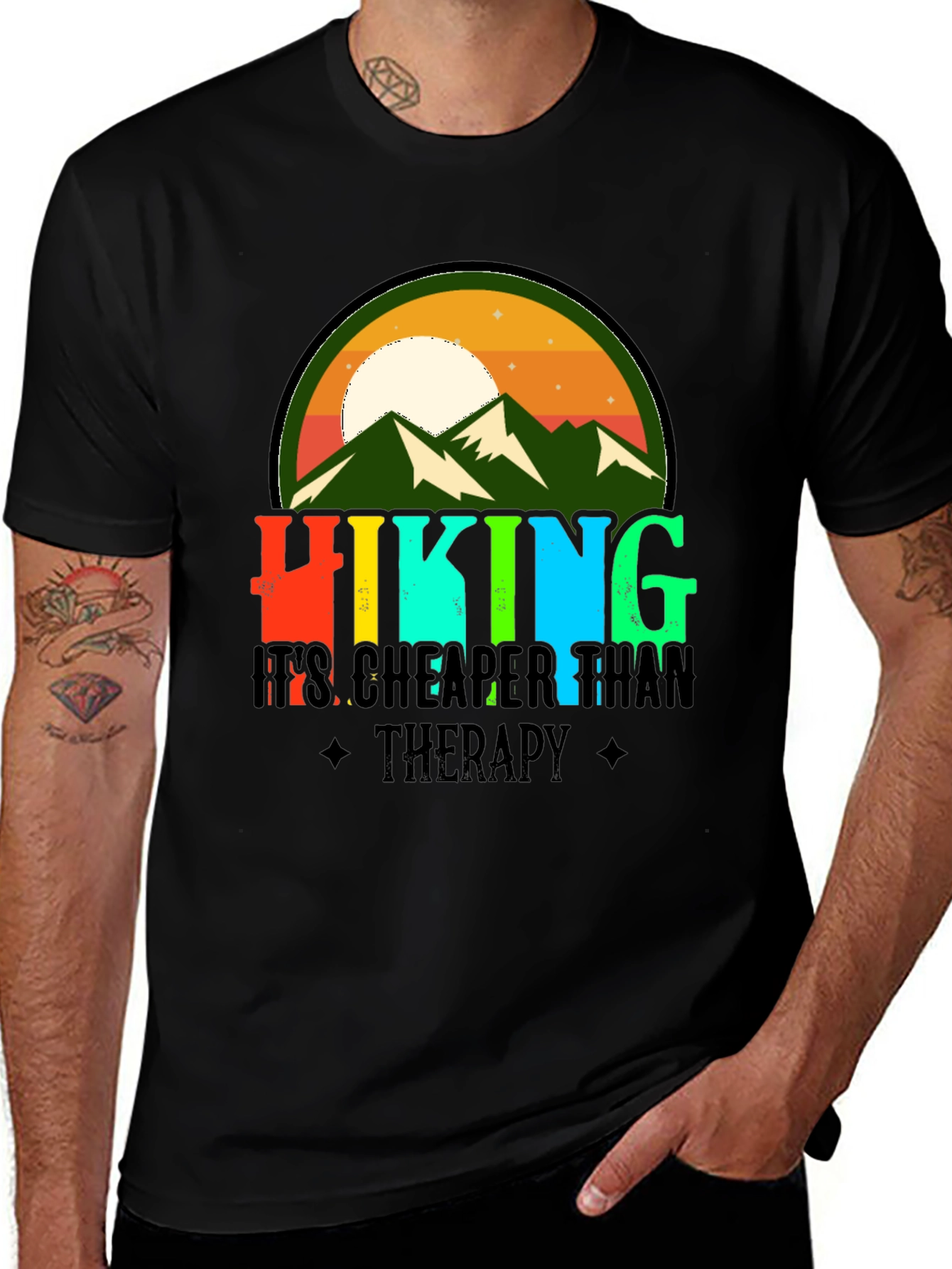 Hiking Cheaper Than Therapy Graphic Tee