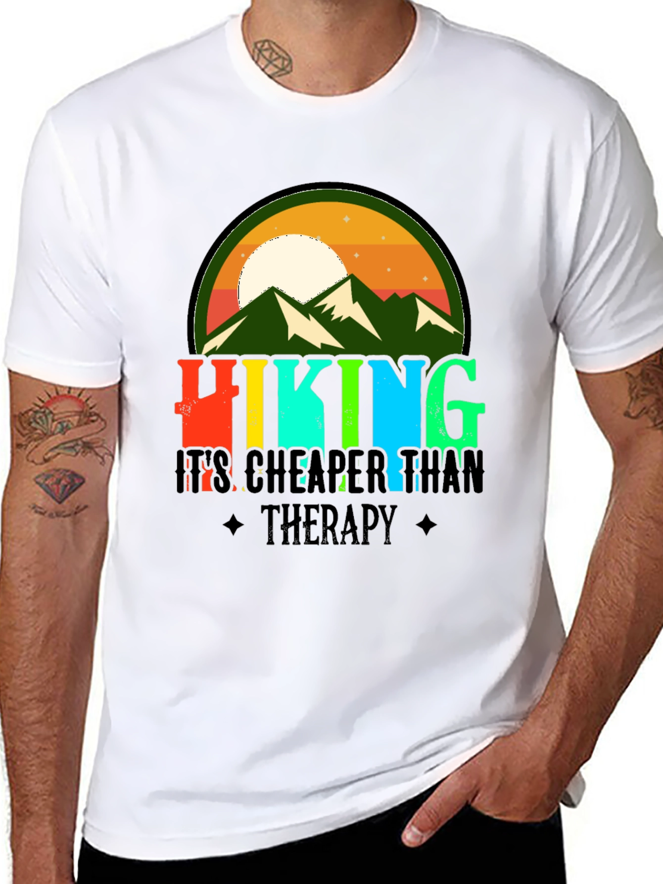 Hiking Cheaper Than Therapy Graphic Tee