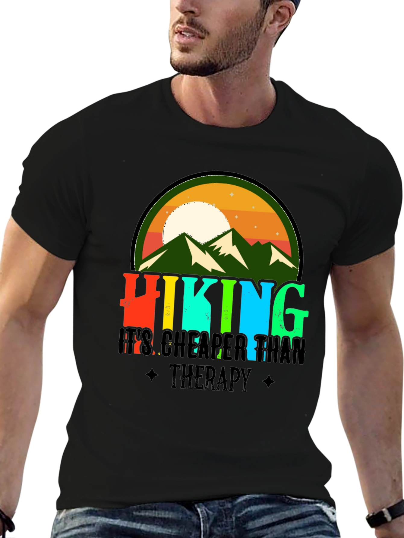 Hiking Cheaper Than Therapy Graphic Tee