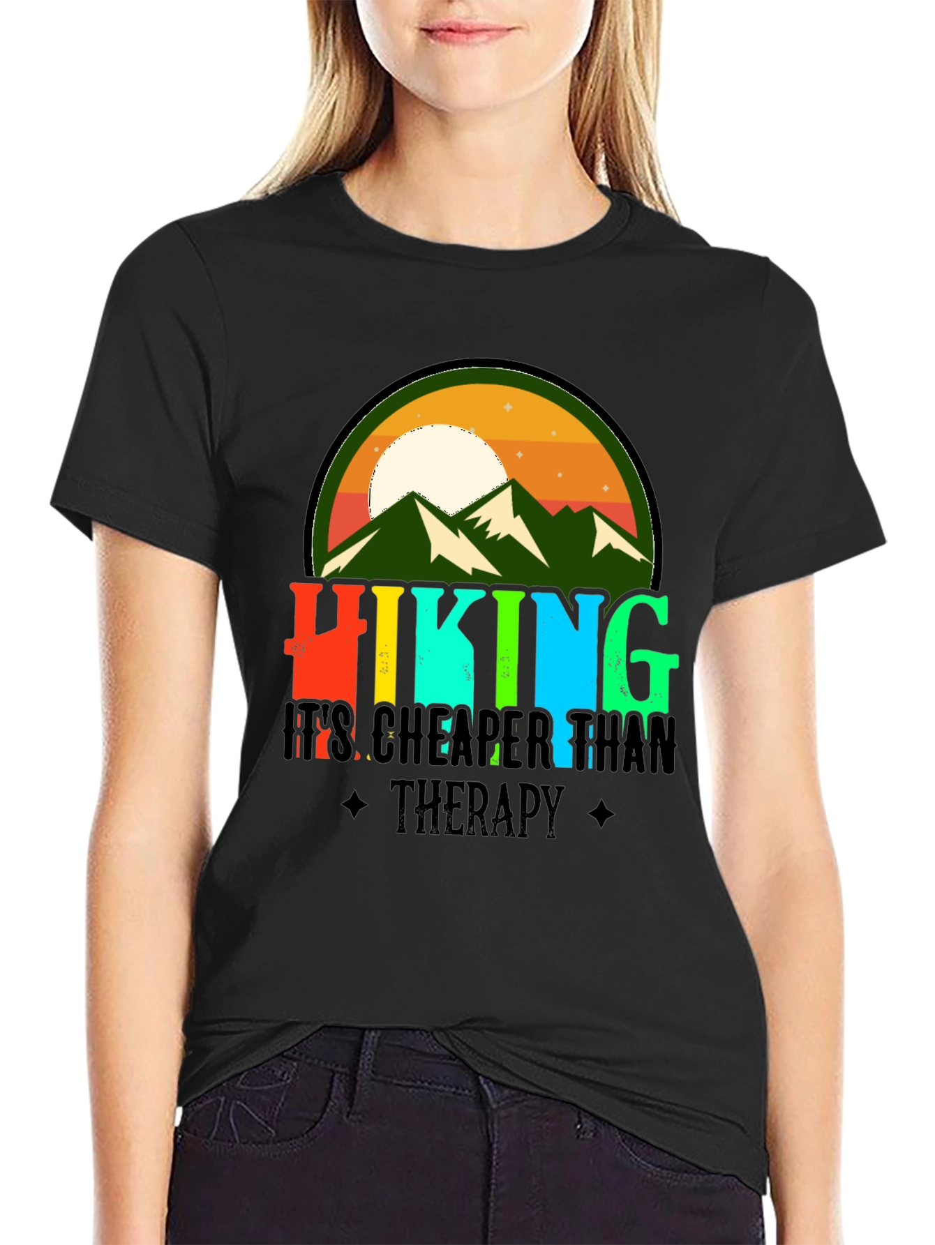 Hiking Cheaper Than Therapy Graphic Tee