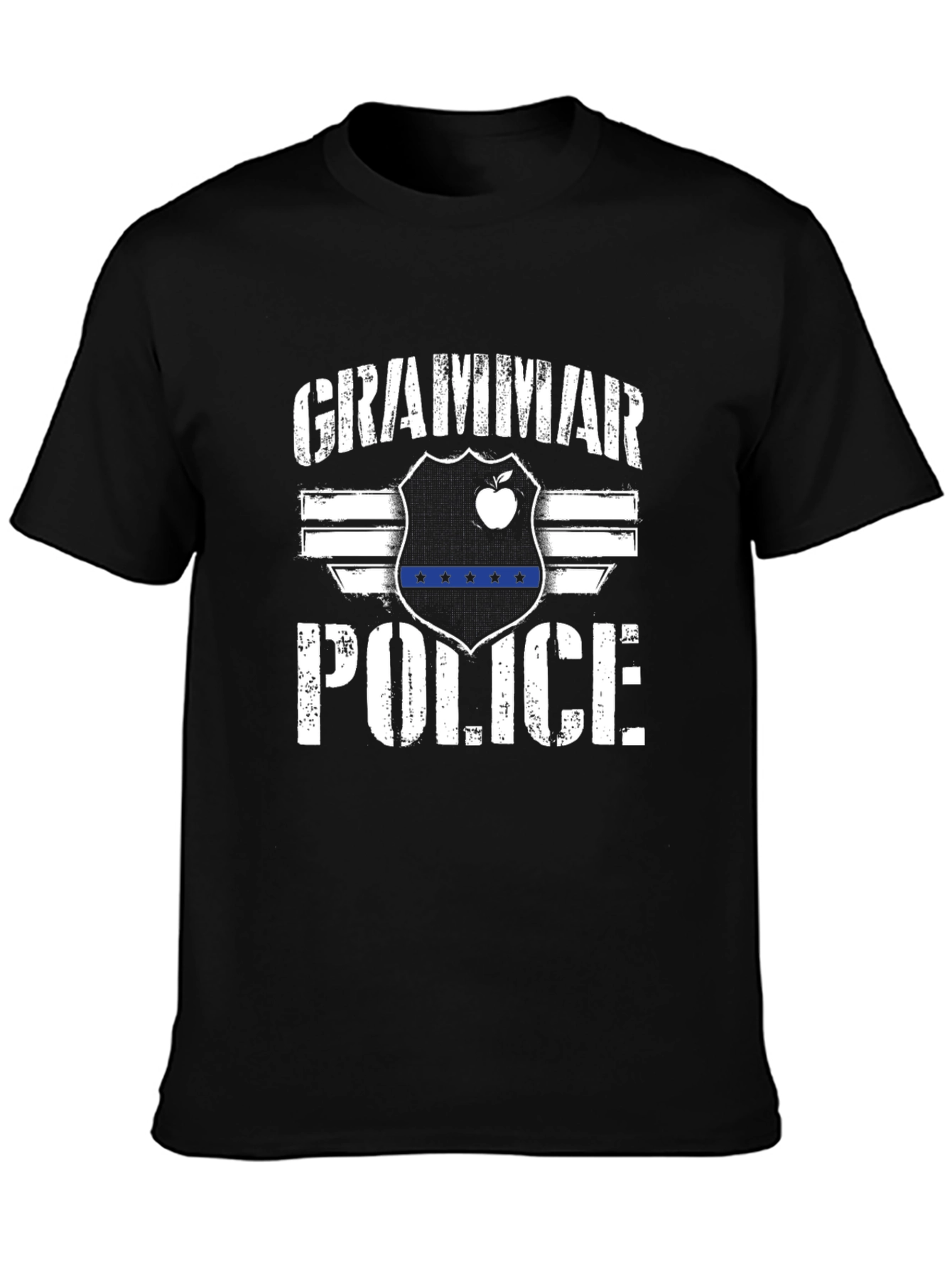 Grammar Police Graphic Tee - Black Novelty T-Shirt
