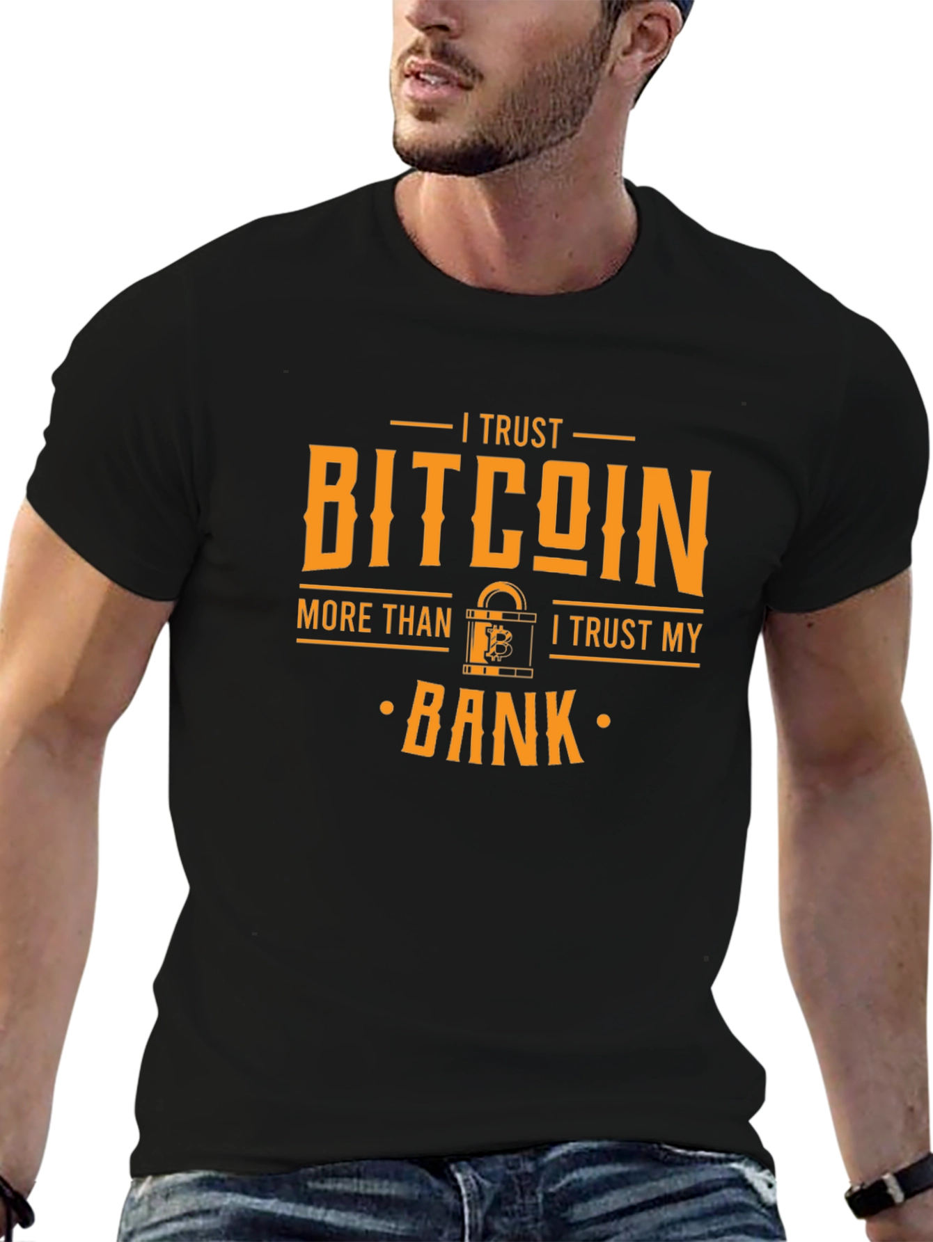 Bitcoin Trust Black Tee Cryptocurrency Shirt