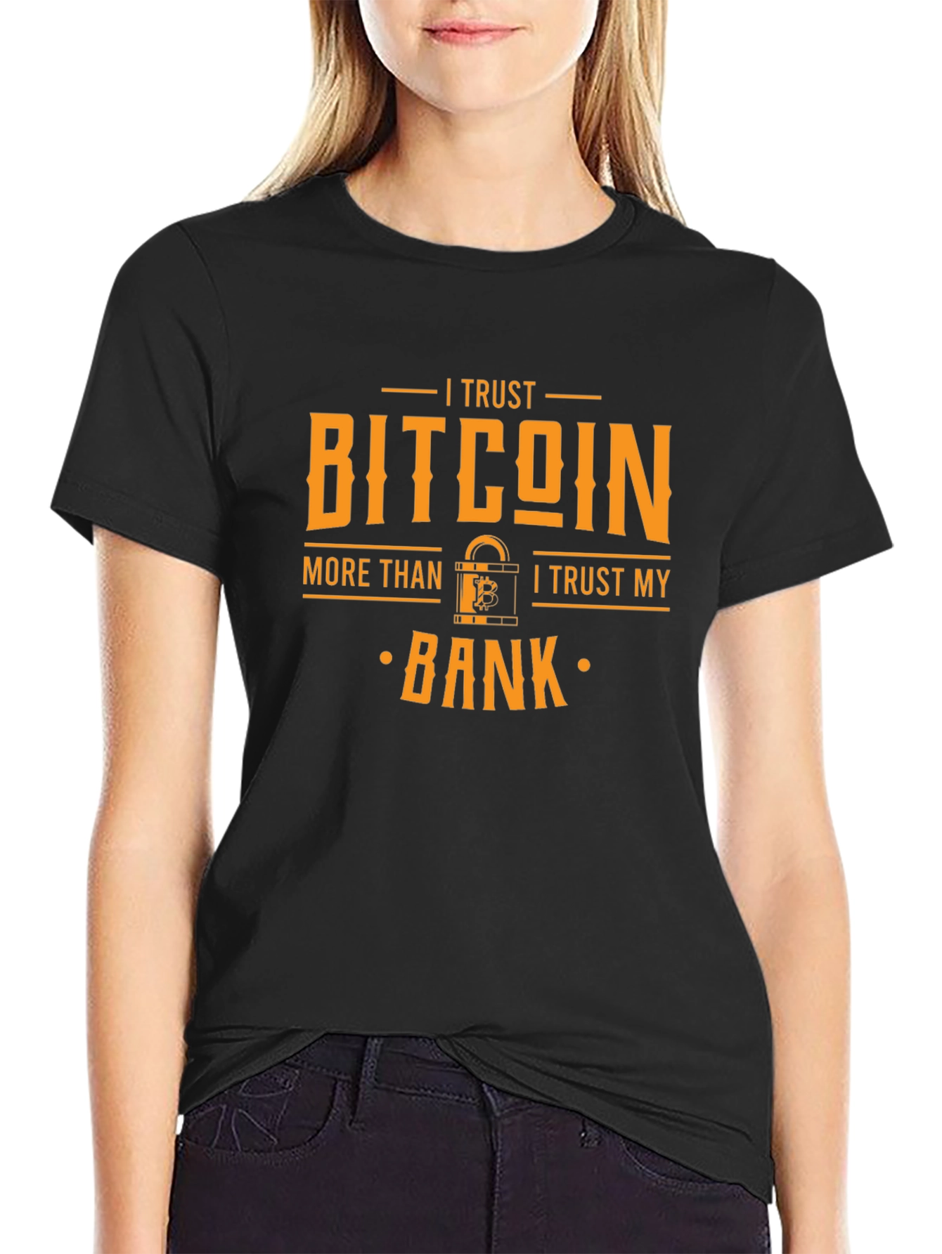 Bitcoin Trust Black Tee Cryptocurrency Shirt