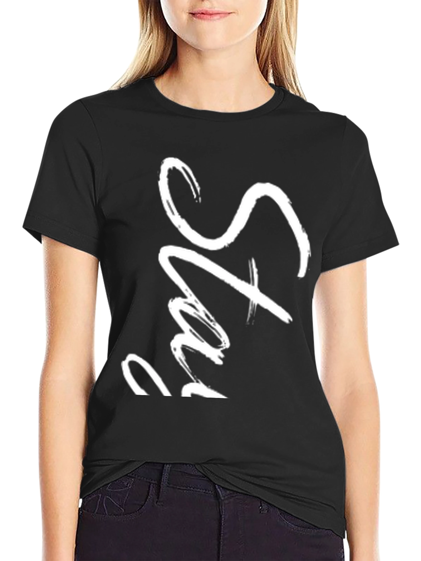 Stylish Black Stay Graphic T-Shirt