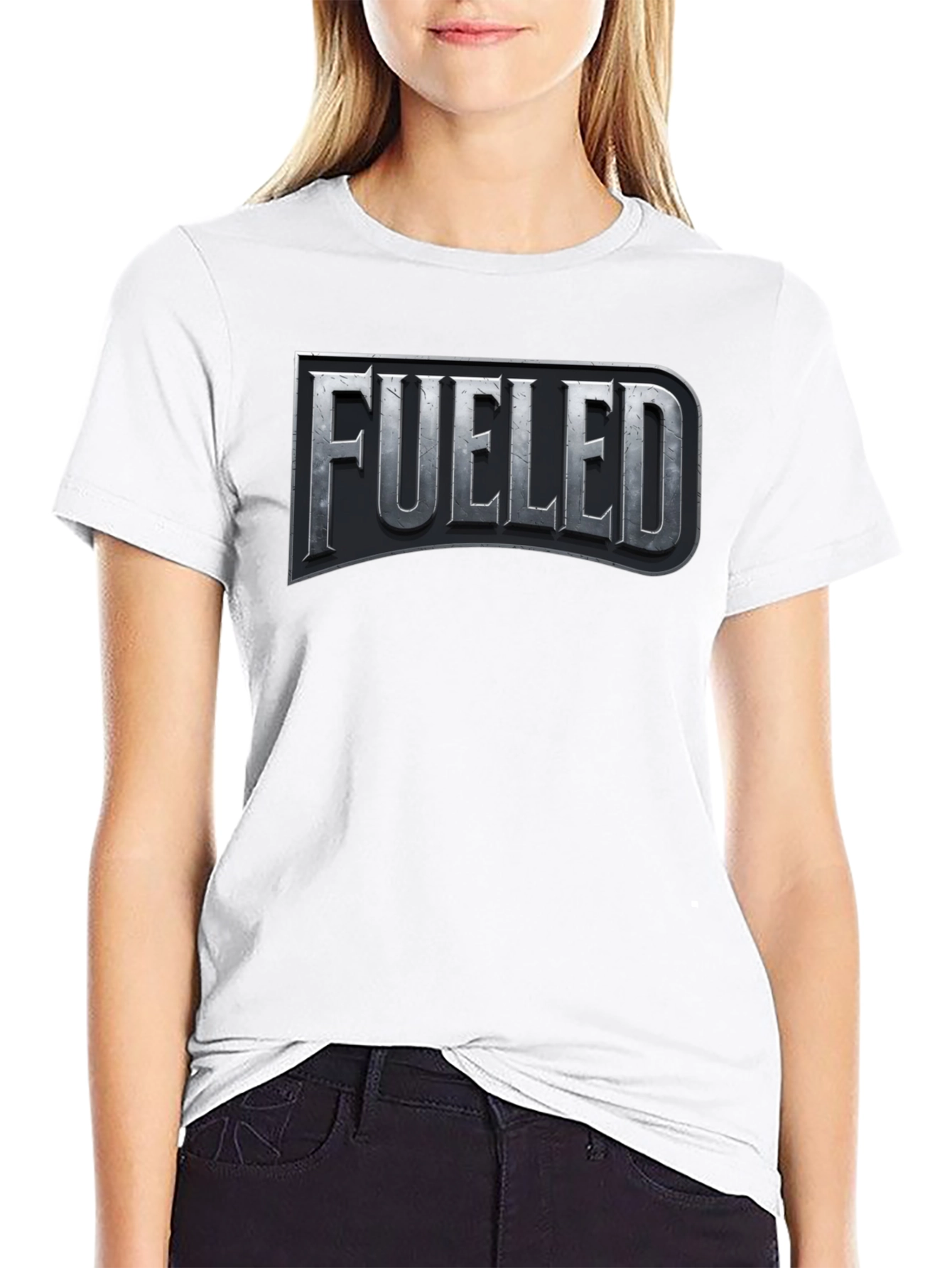 Fueled Graphic T-Shirt - Black Crew Neck
