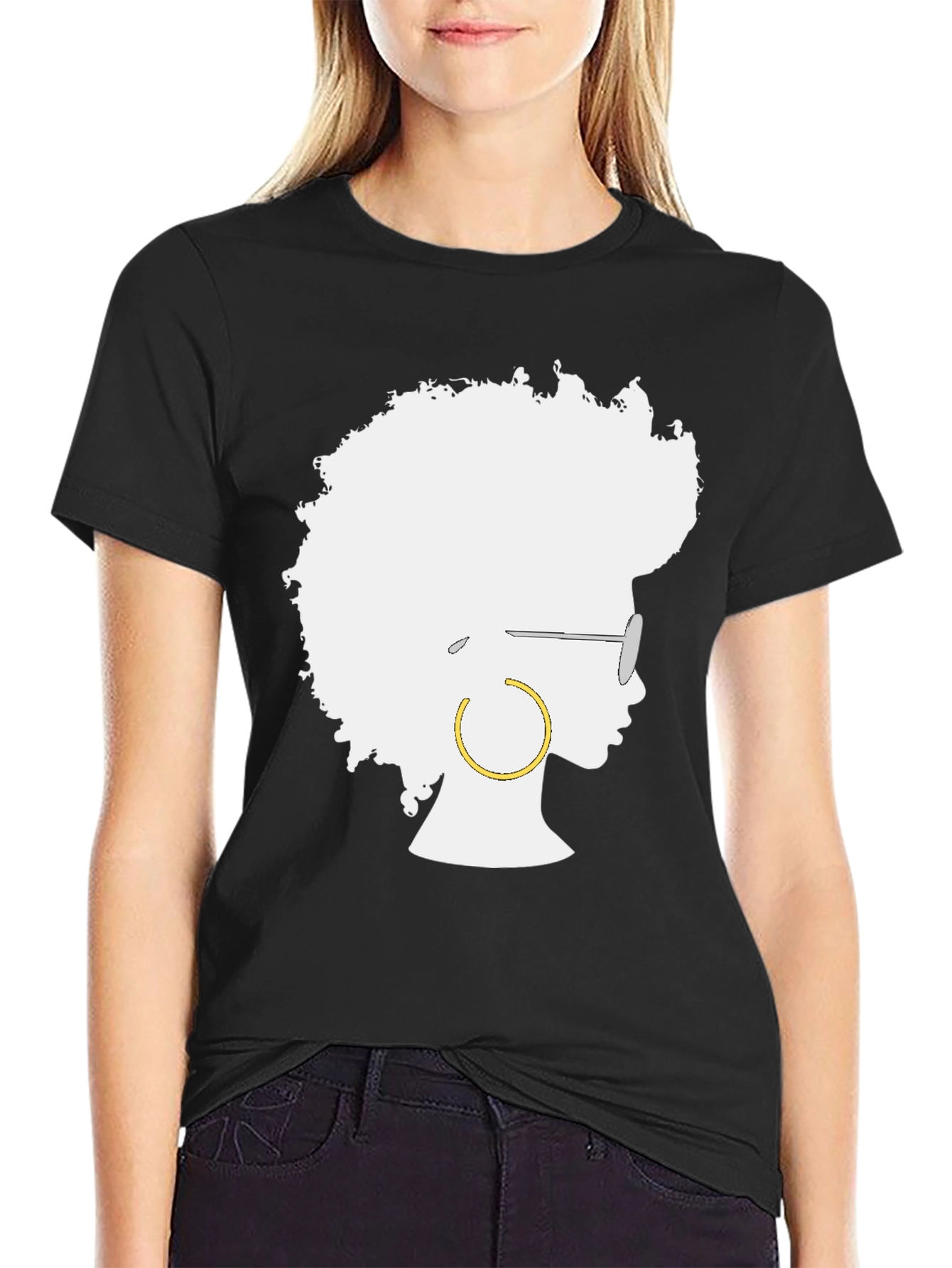 Afro Silhouette Graphic Tee
