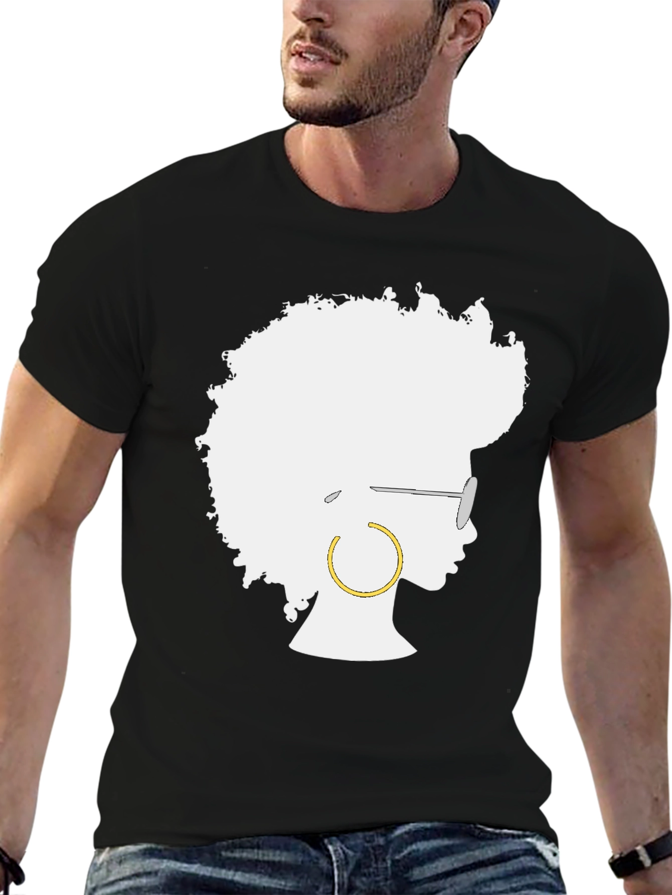 Afro Silhouette Graphic Tee