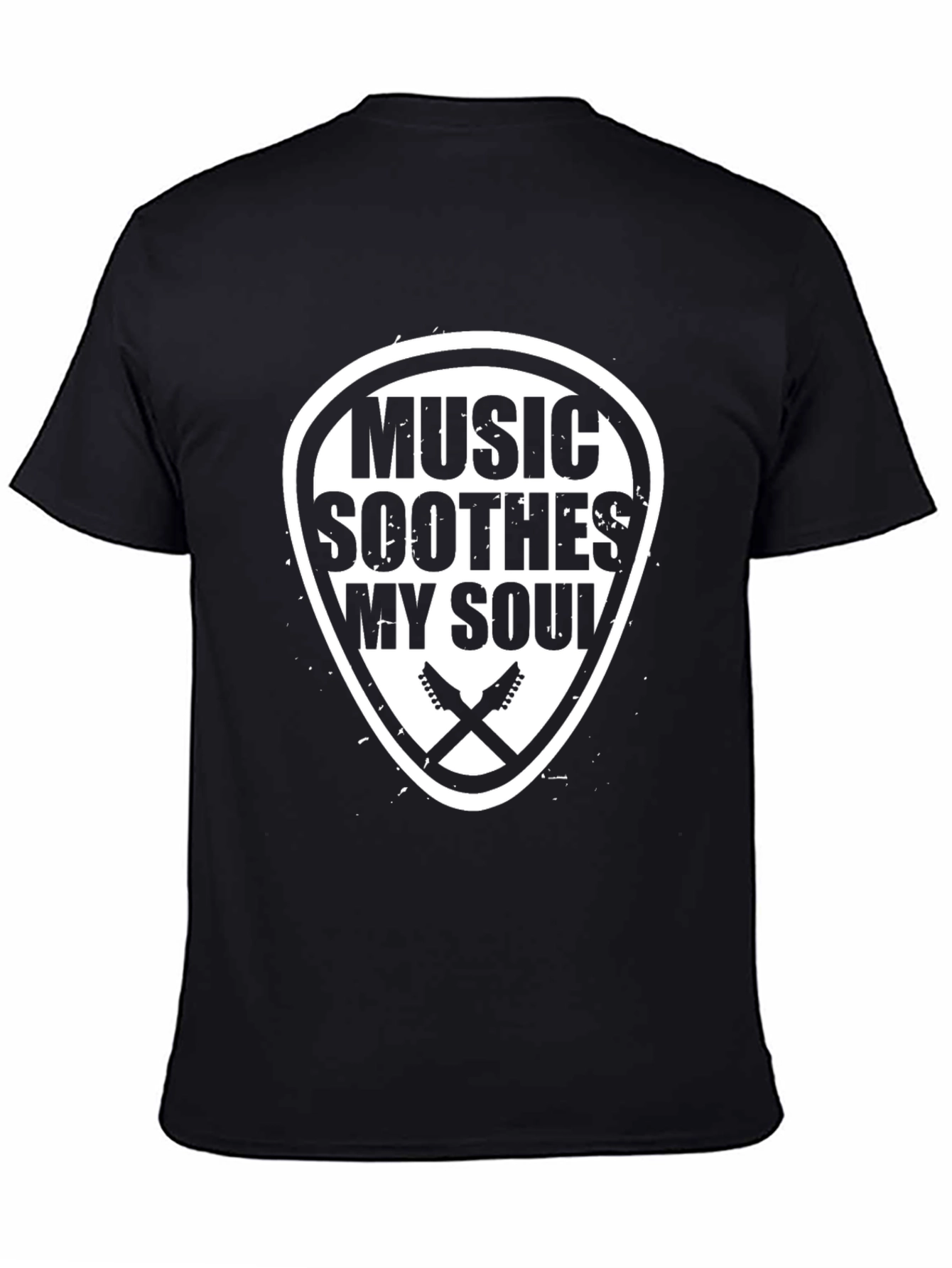 Music Soothes My Soul Black T-Shirt