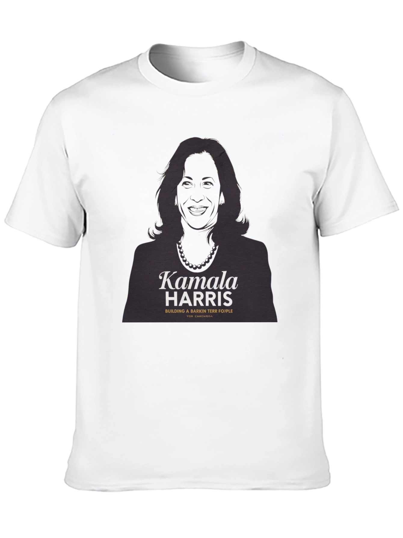 Kamala Harris Silhouette Graphic Tee - Black Cotton T-Shirt