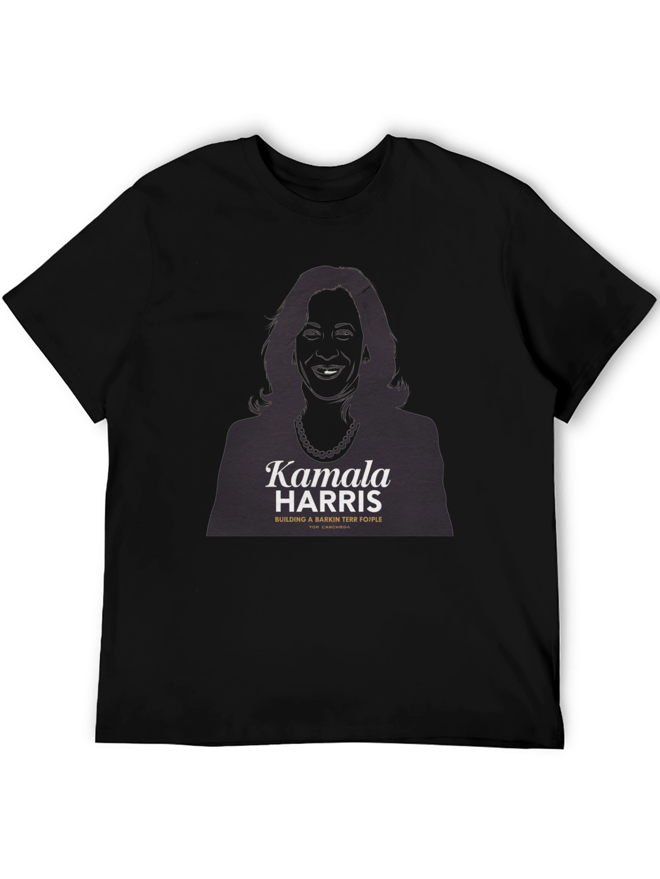 Kamala Harris Silhouette Graphic Tee - Black Cotton T-Shirt