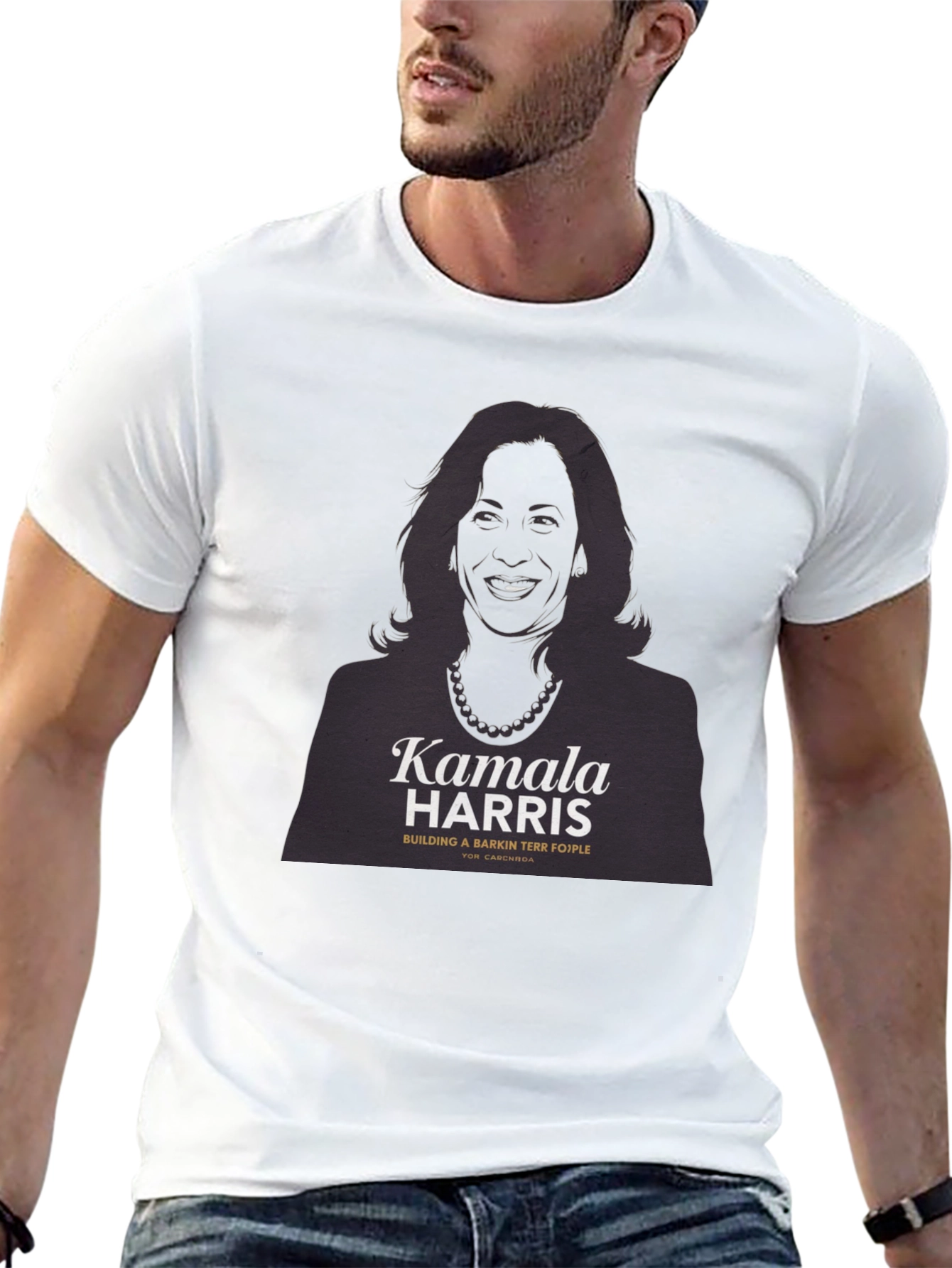Kamala Harris Silhouette Graphic Tee - Black Cotton T-Shirt