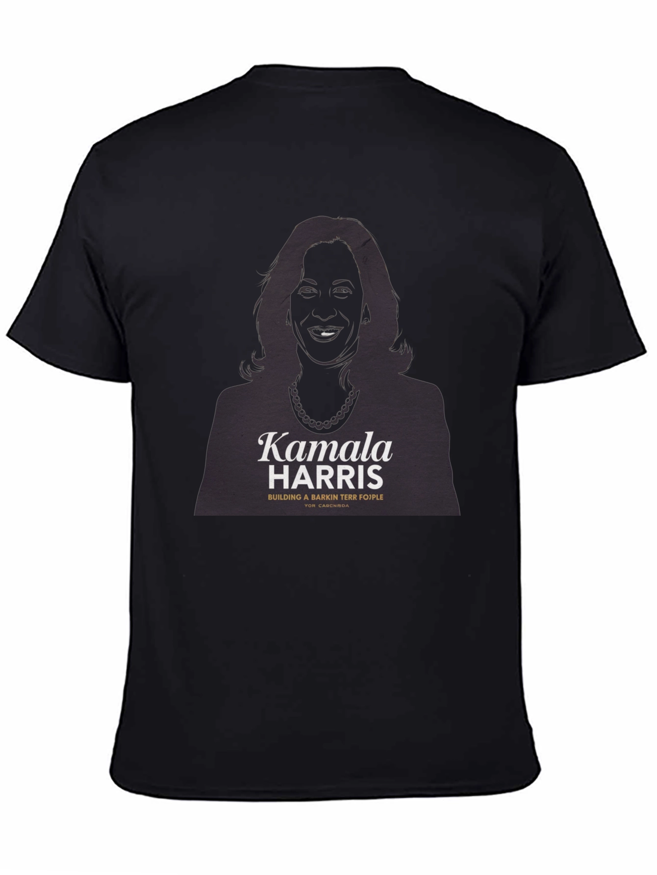 Kamala Harris Silhouette Graphic Tee - Black Cotton T-Shirt