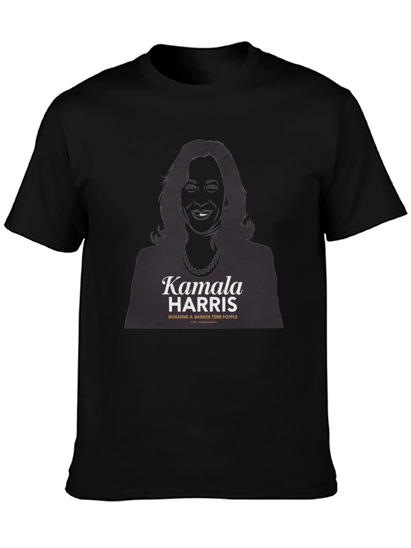 Kamala Harris Silhouette Graphic Tee - Black Cotton T-Shirt