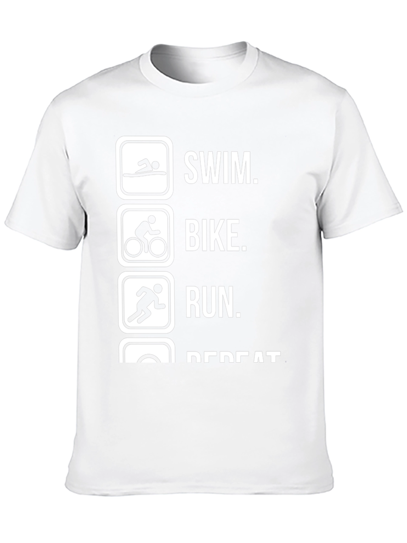 Triathlon Training T-Shirt: Swim Bike Run Repeat