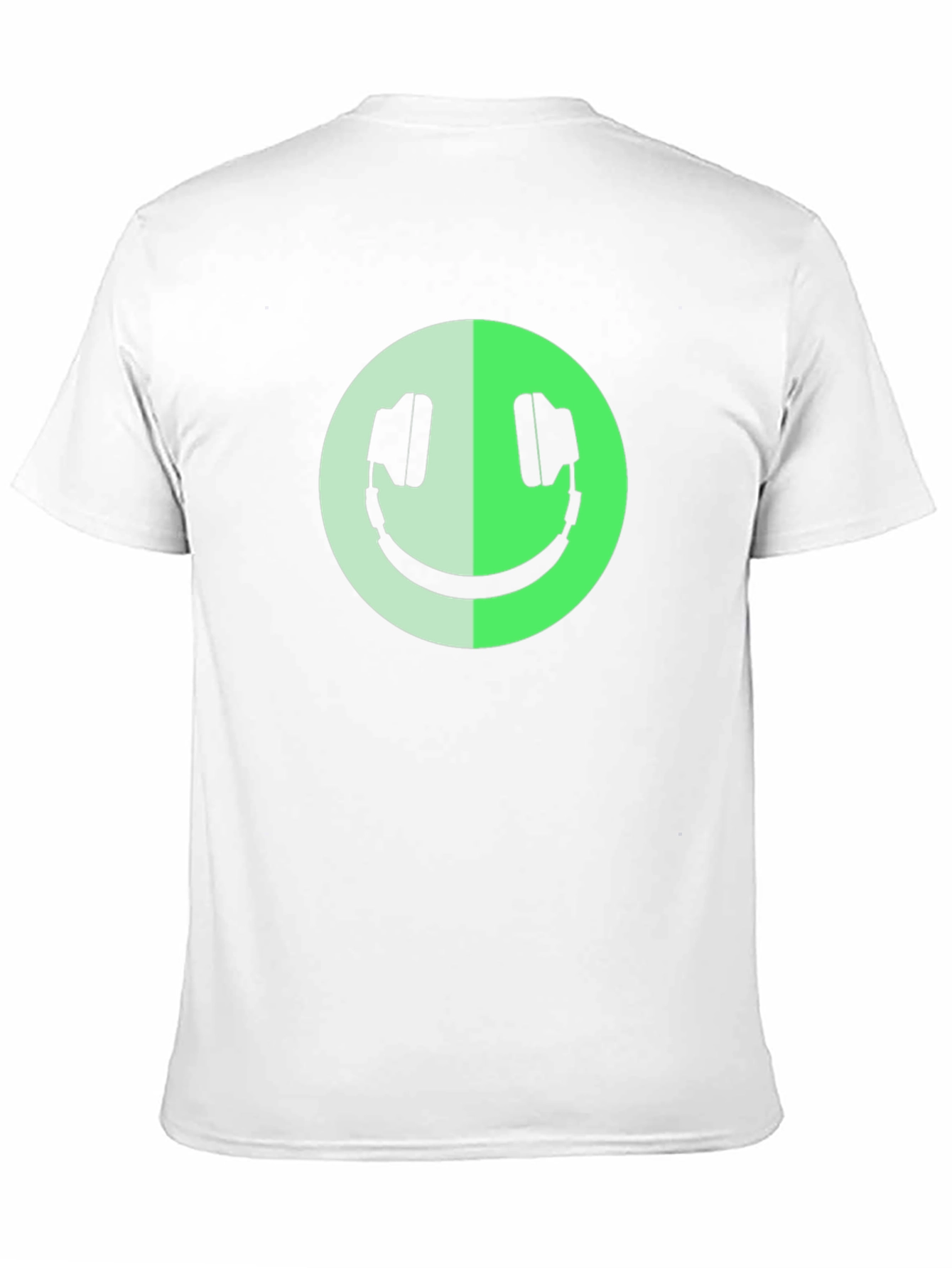 Headphone Smiley Face T-Shirt - Black