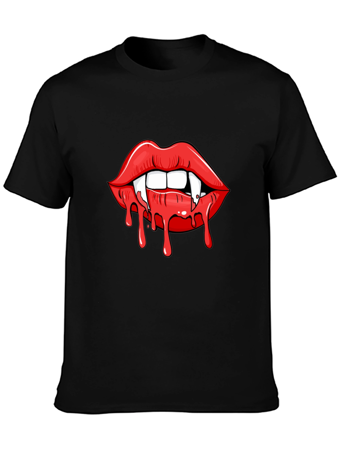 Vampire Lips Graphic Tee - Halloween T-Shirt