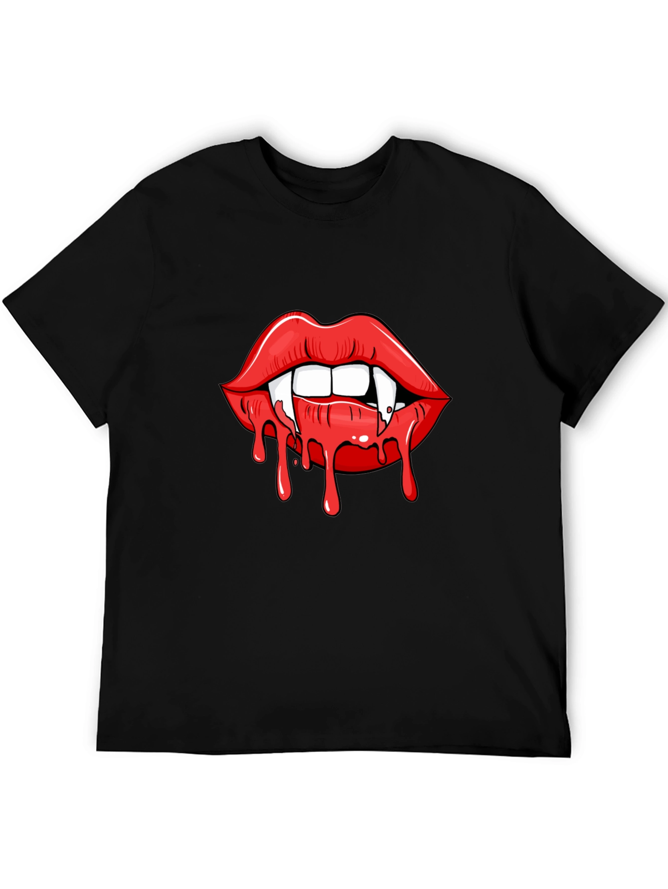 Vampire Lips Graphic Tee - Halloween T-Shirt