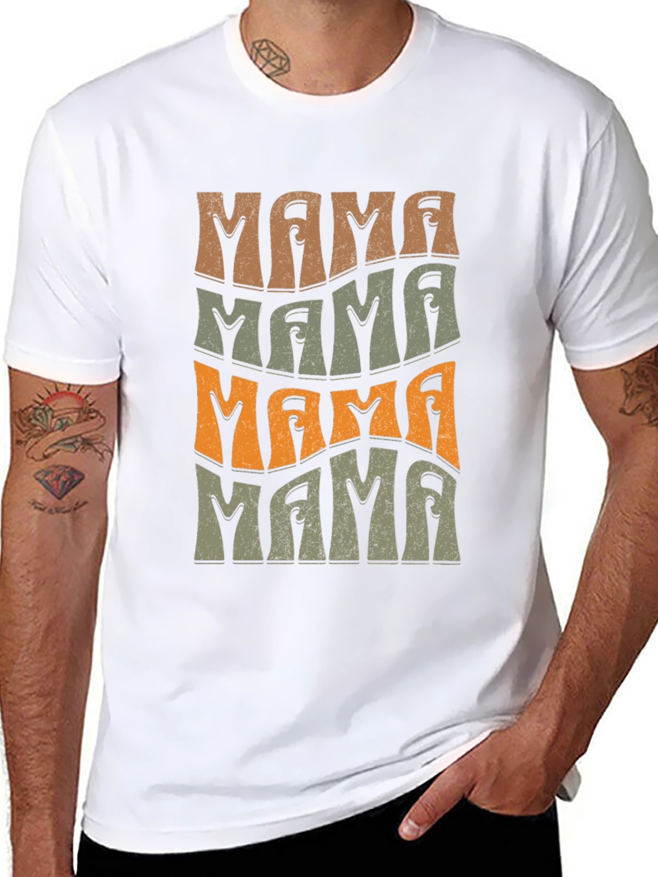Retro Mama T-Shirt - Wavy Graphic Tee