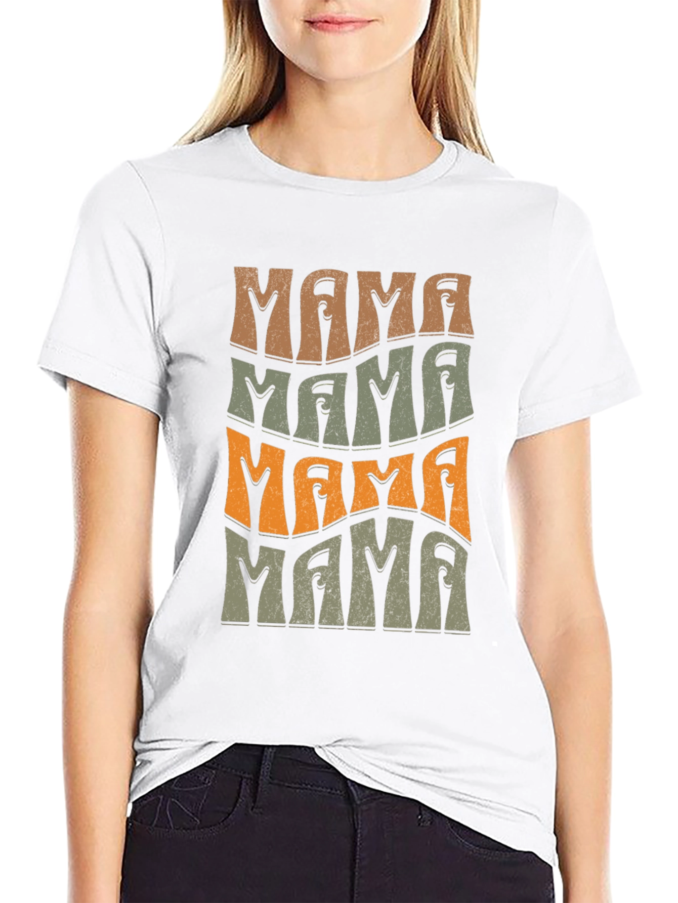 Retro Mama T-Shirt - Wavy Graphic Tee