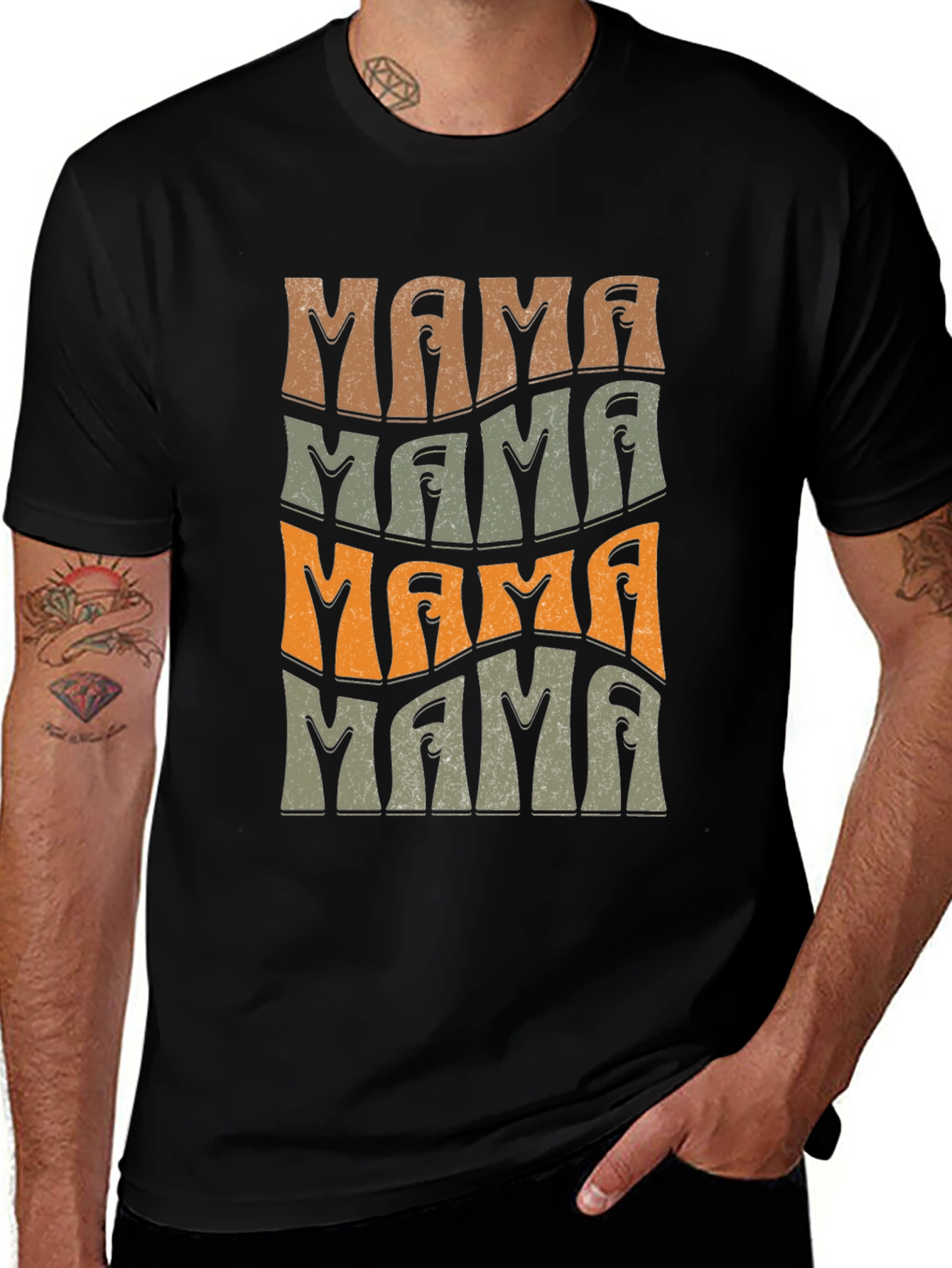 Retro Mama T-Shirt - Wavy Graphic Tee