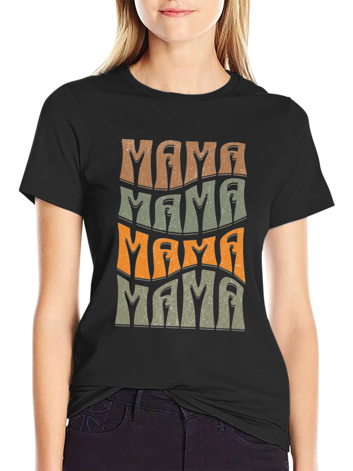 Retro Mama T-Shirt - Wavy Graphic Tee