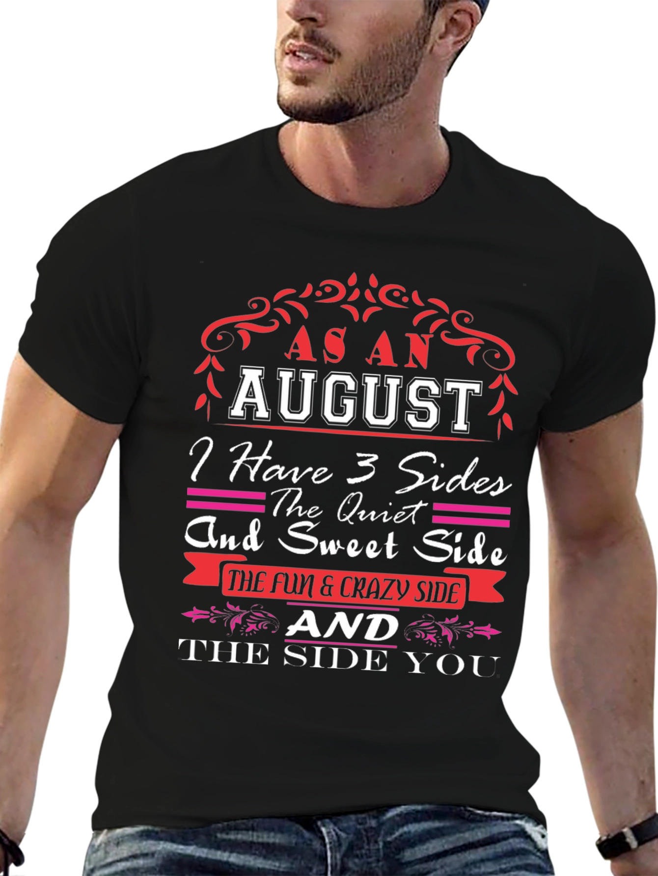 August Birthday Sides T-Shirt