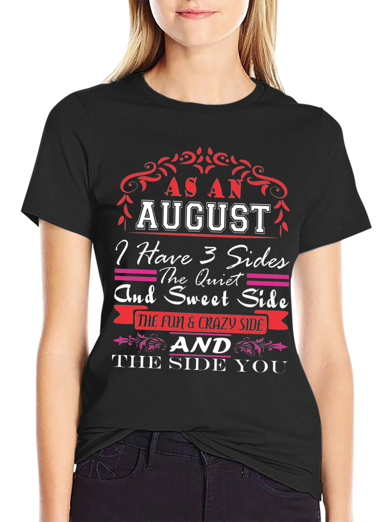 August Birthday Sides T-Shirt