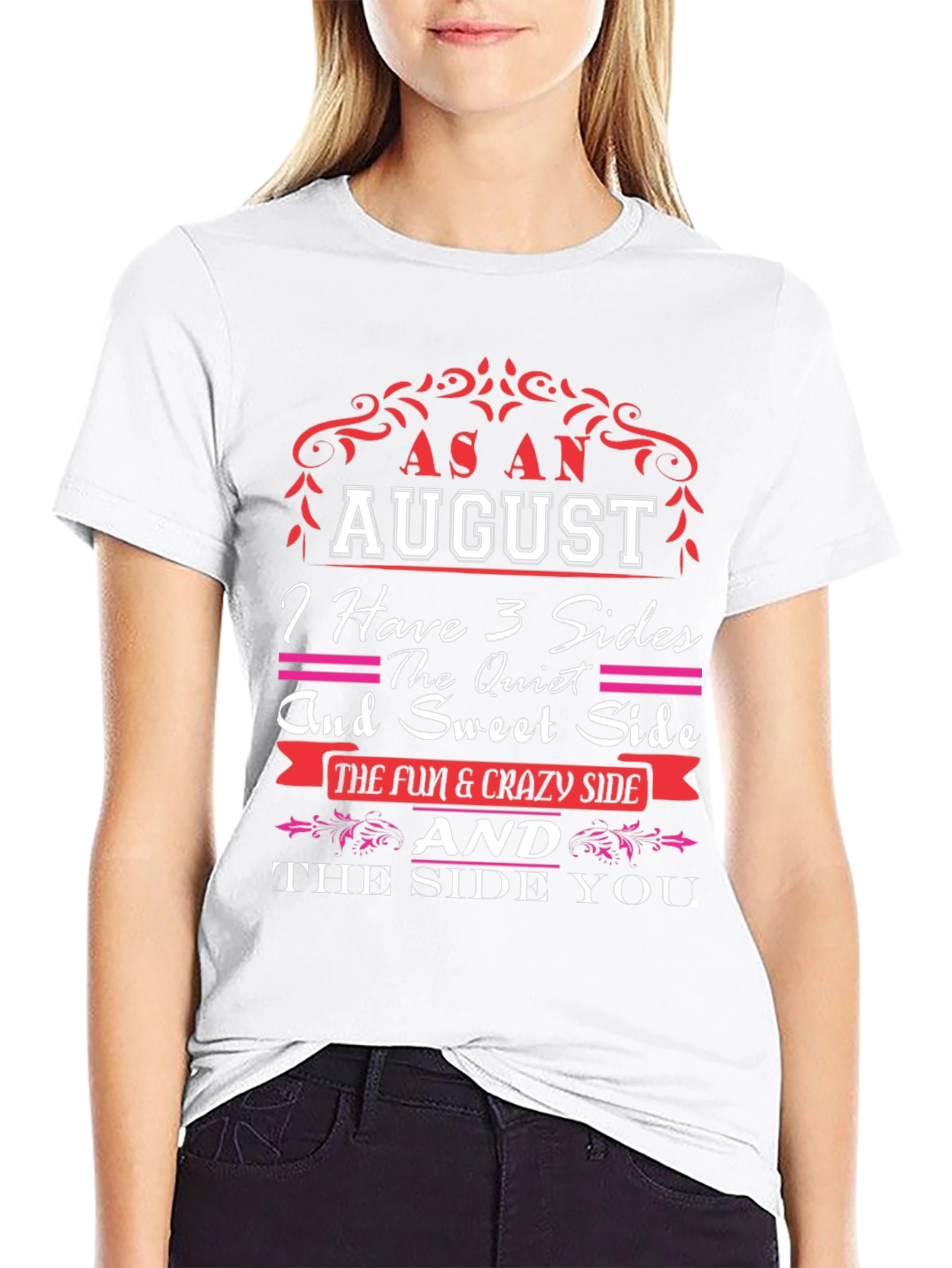 August Birthday Sides T-Shirt