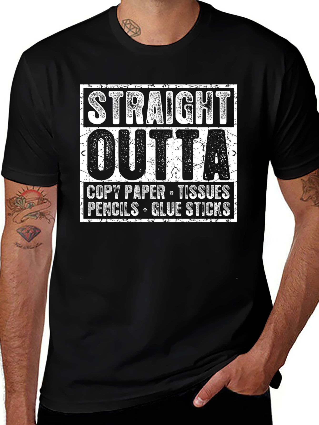 Straight Outta Supply Closet Funny T-Shirt