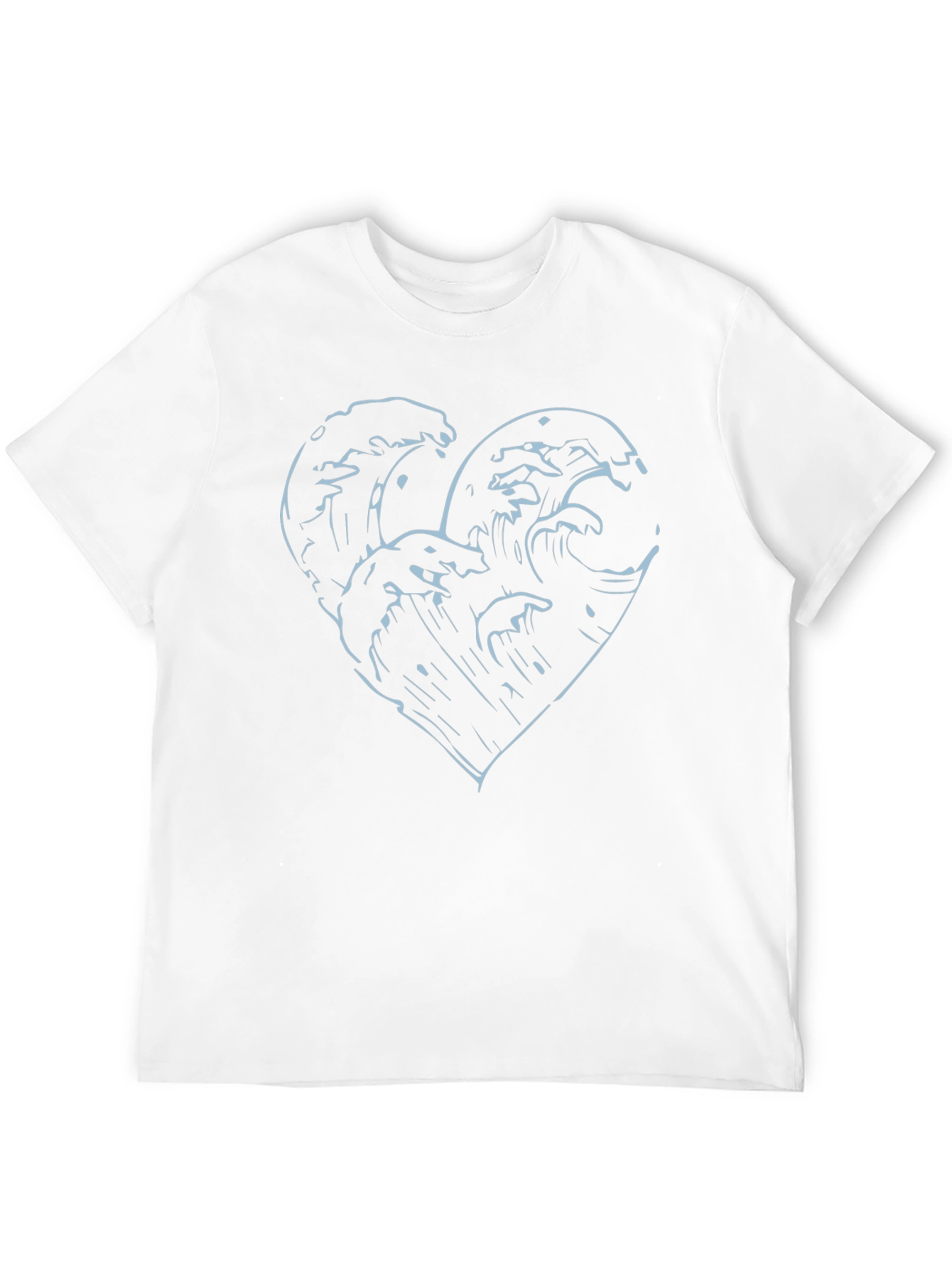 Wave Heart Graphic Tee - Stylish Casual Wear