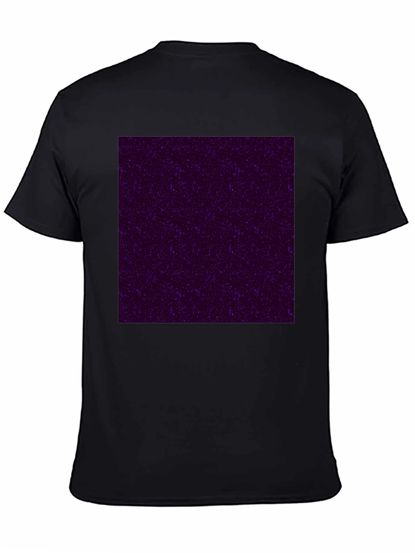 Galaxy Print Black Crew Neck T-Shirt