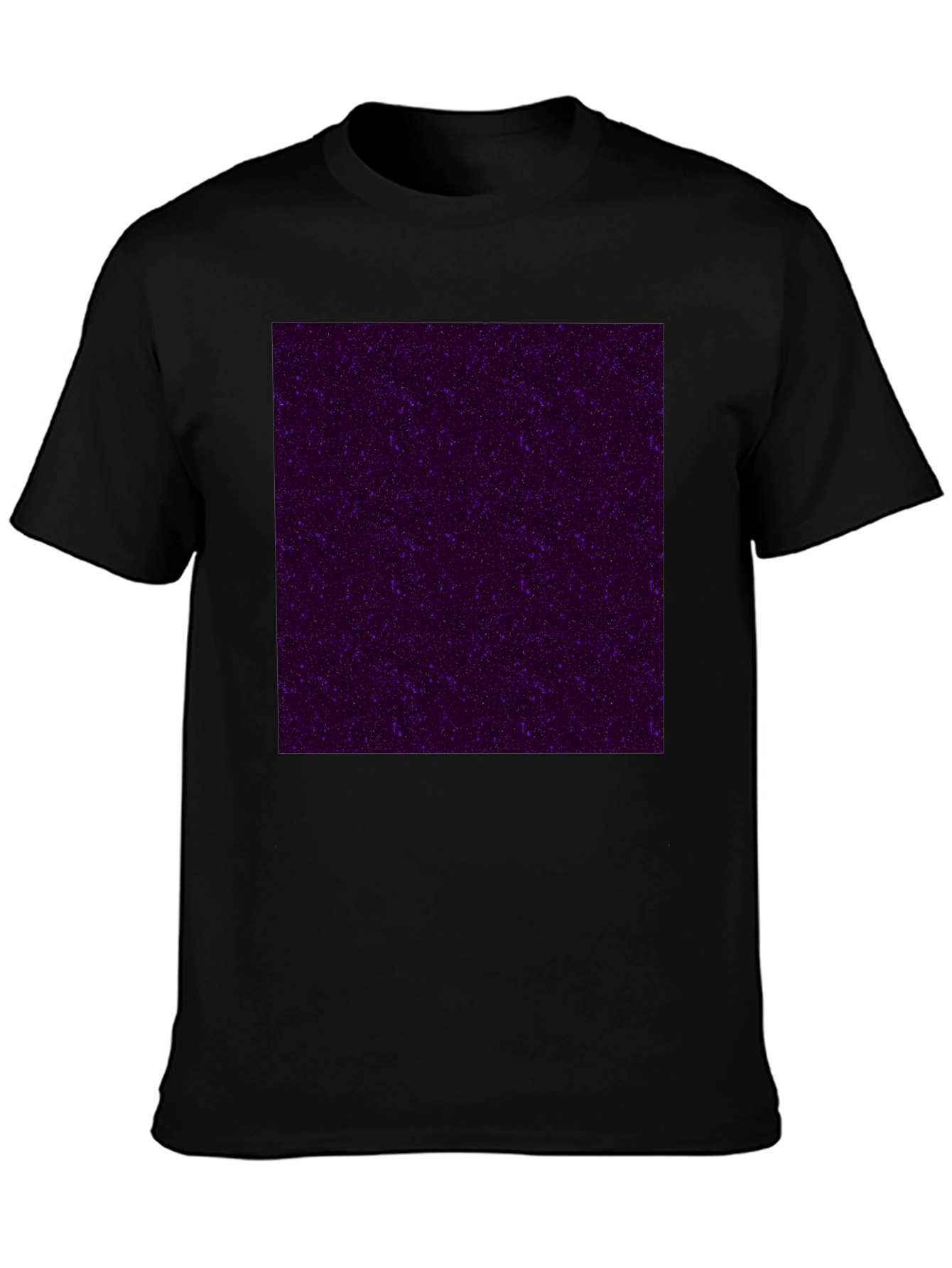 Galaxy Print Black Crew Neck T-Shirt