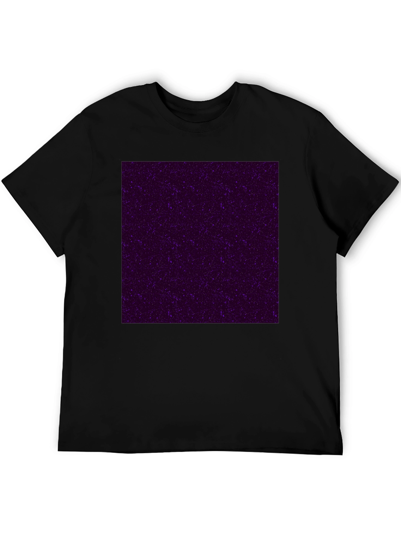 Galaxy Print Black Crew Neck T-Shirt