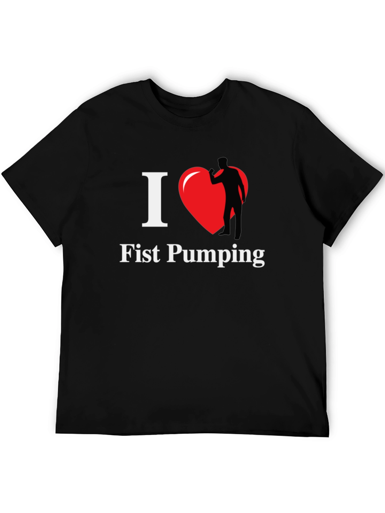I Heart Fist Pumping Black T-Shirt