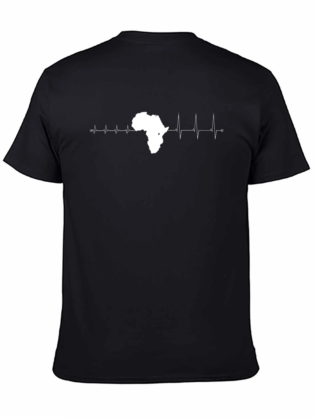 Africa Heartbeat T-Shirt - Black Cotton Tee