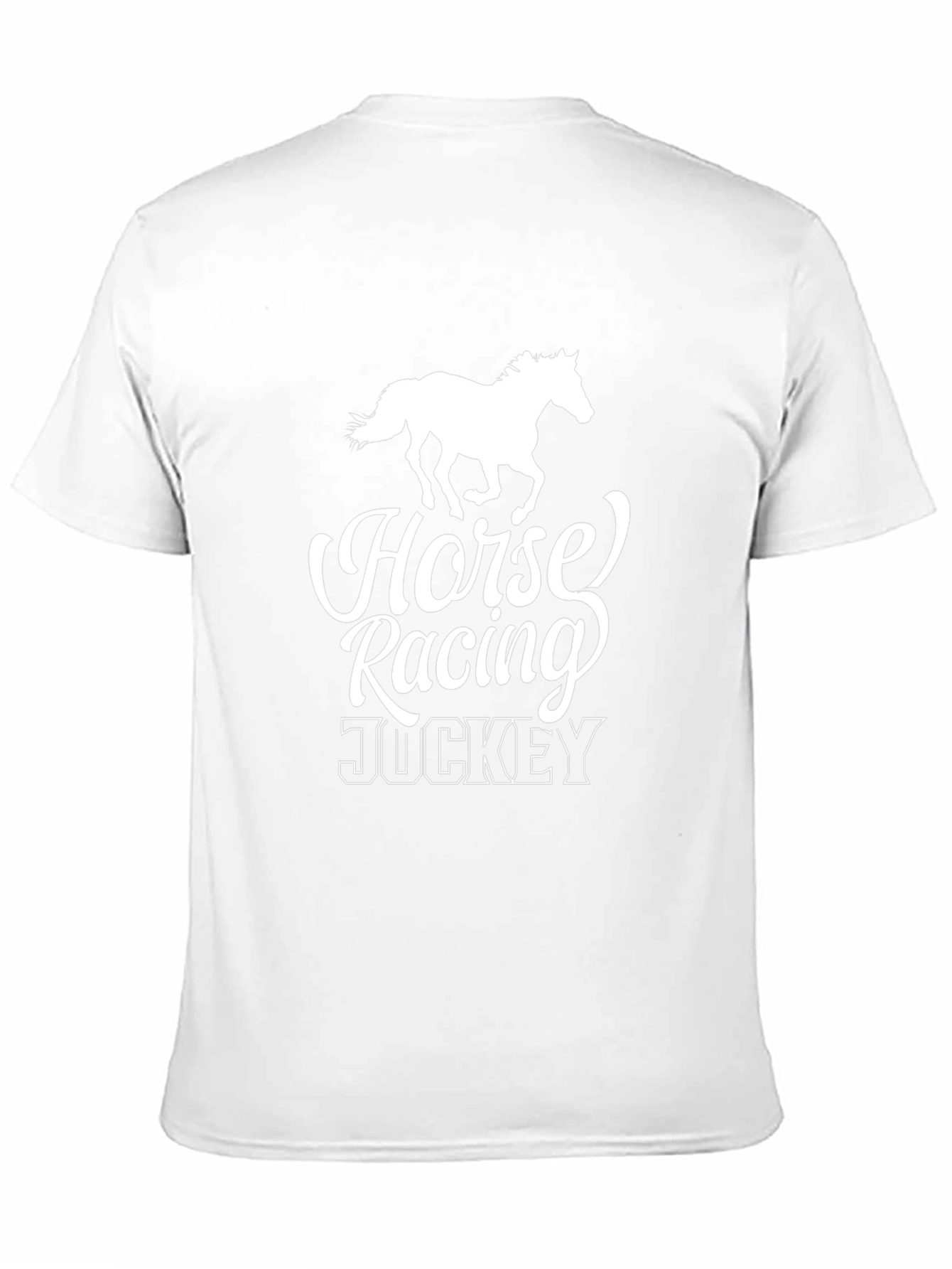 Horse Racing Jockey T-Shirt Black Cotton