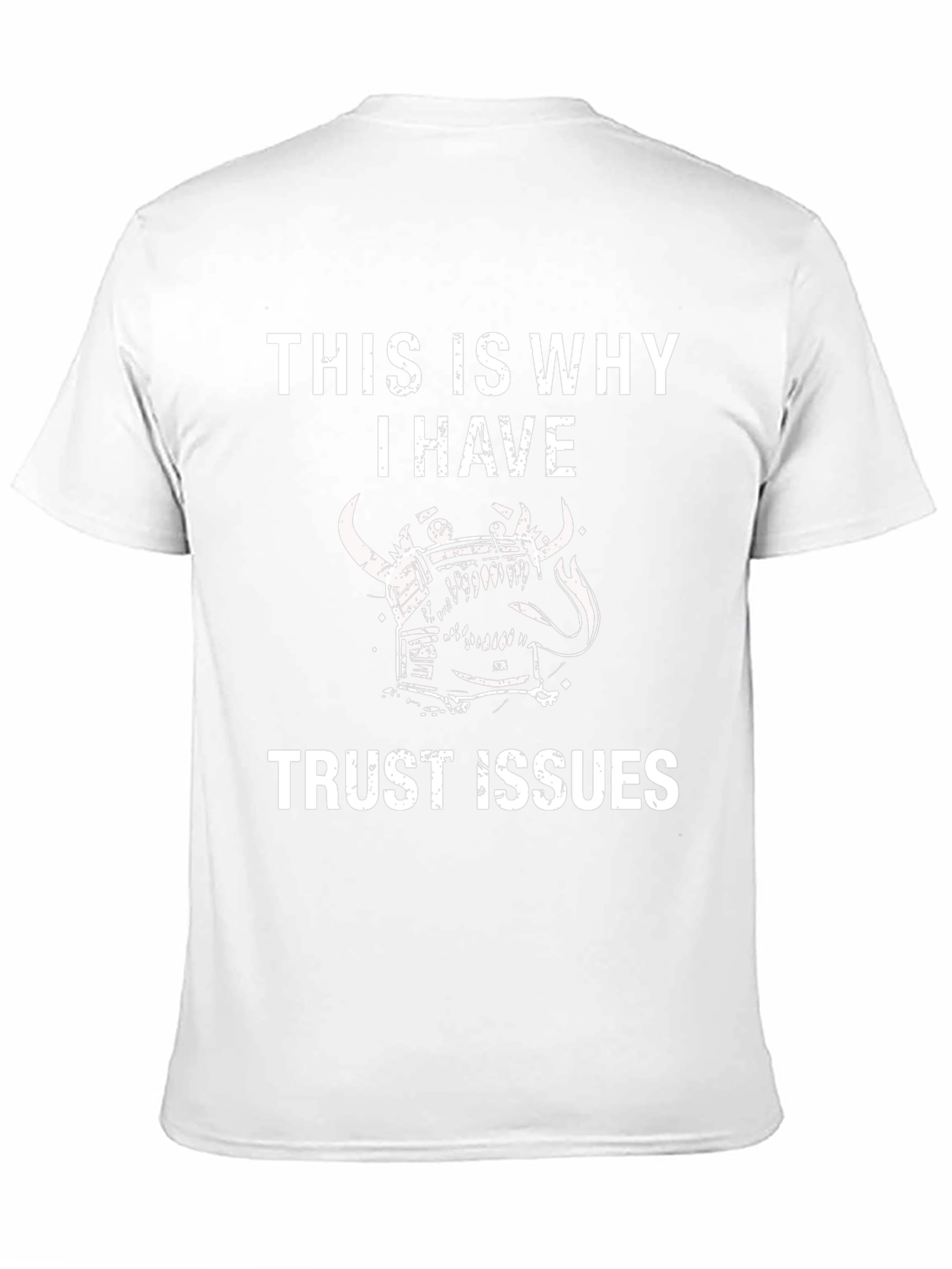 Trust Issues Graphic Tee - Black Crew Neck T-Shirt