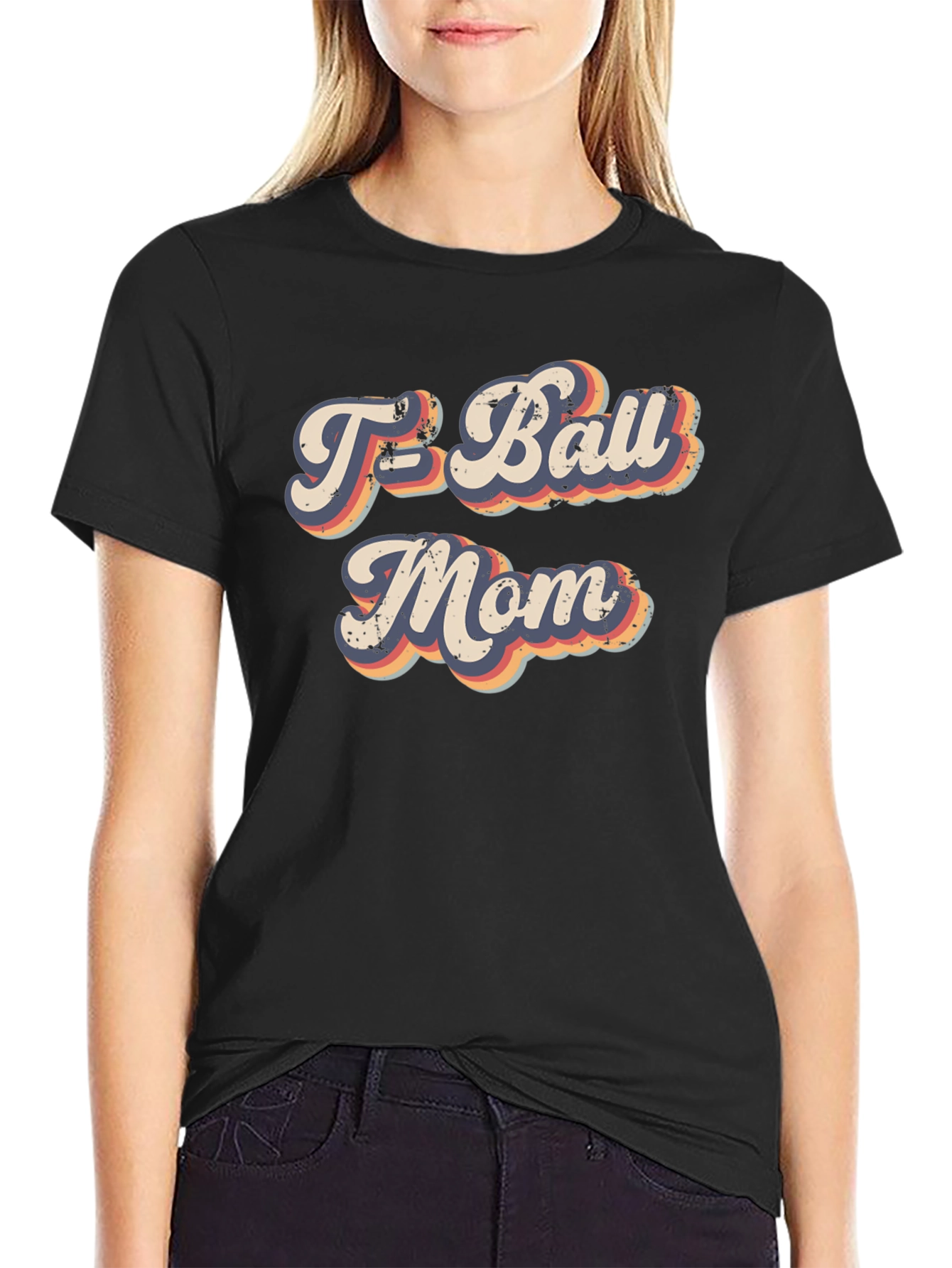 Retro T-Ball Mom Graphic Tee
