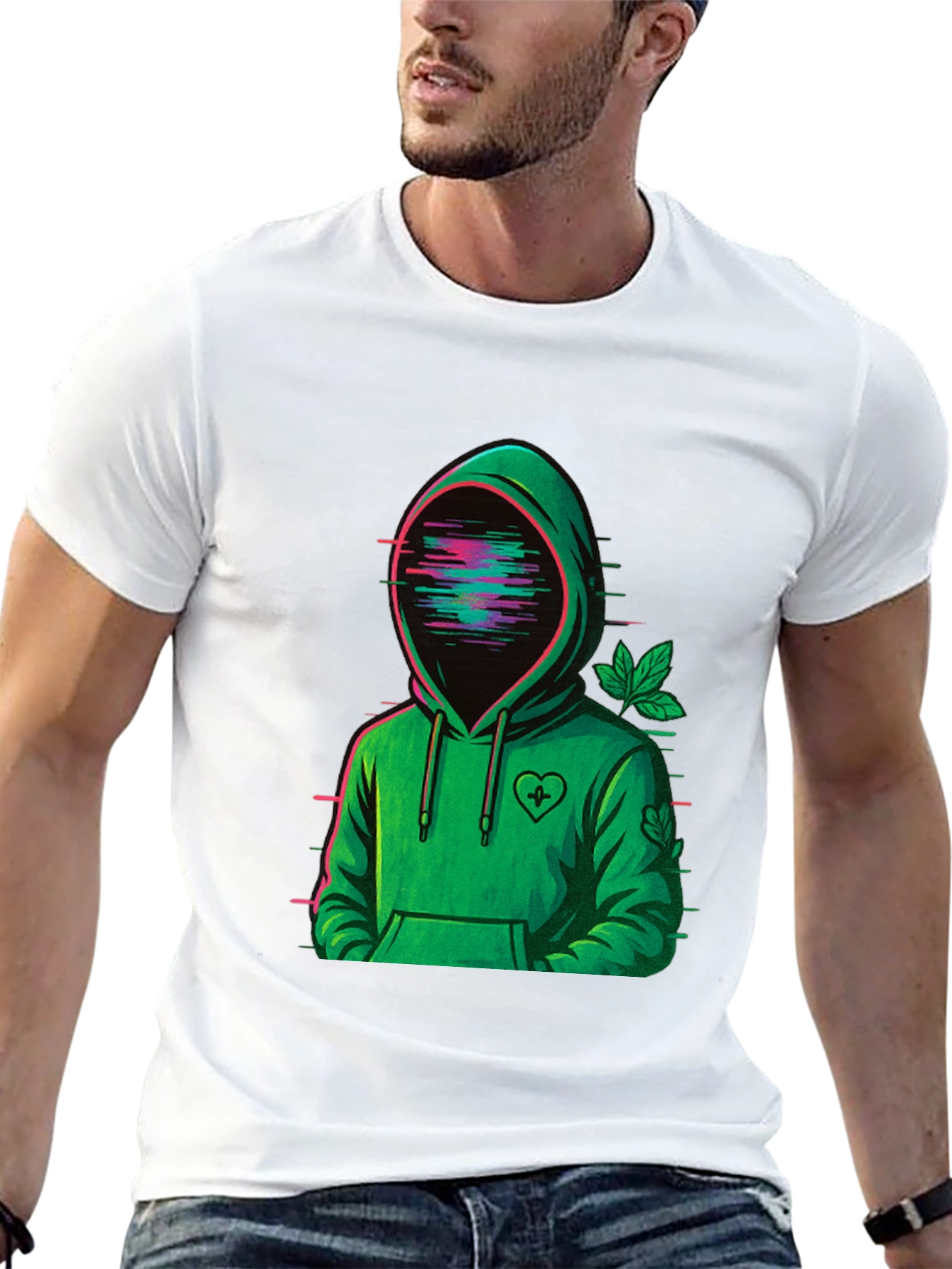 Glitch Hoodie Graphic T-Shirt