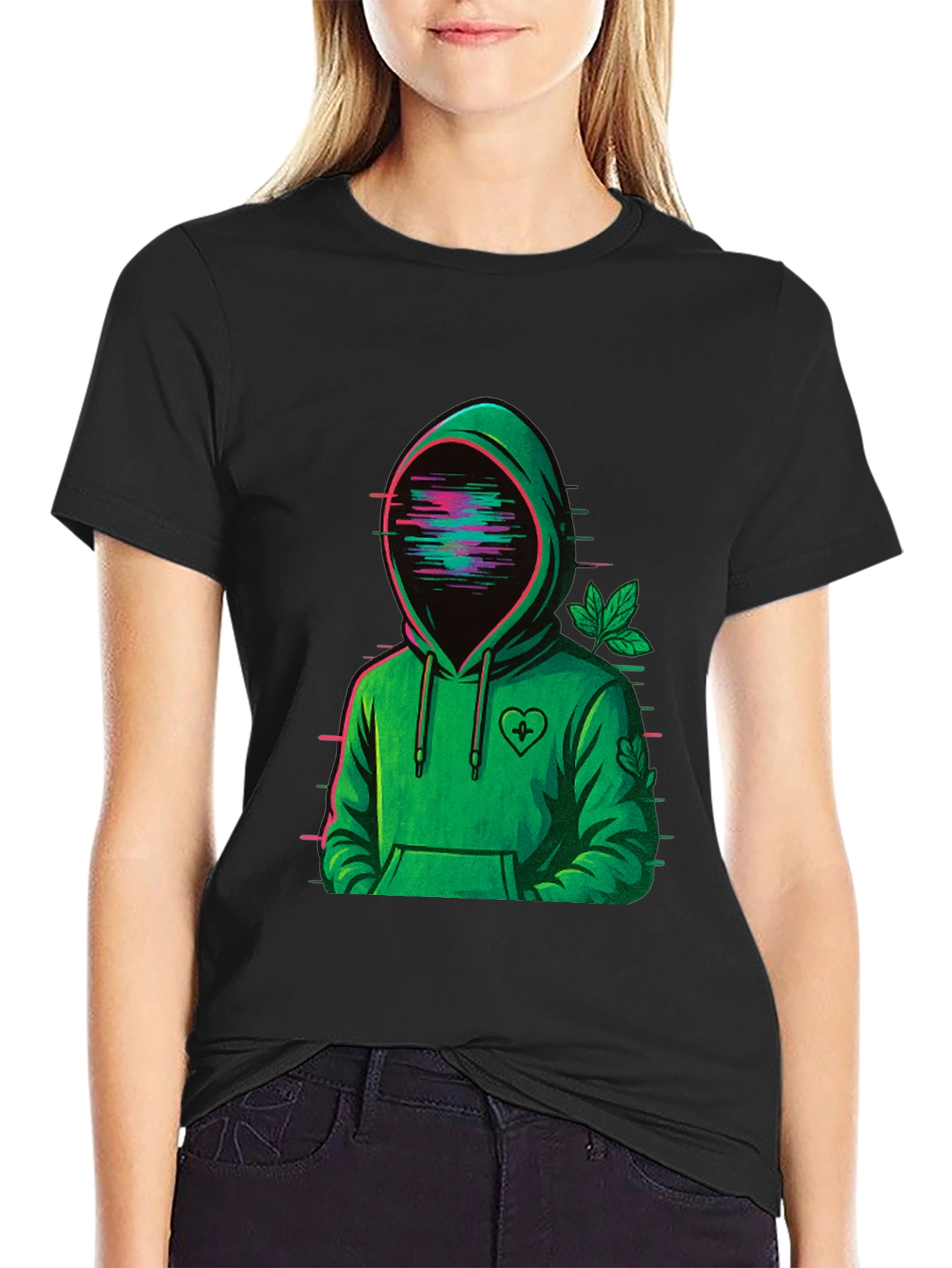 Glitch Hoodie Graphic T-Shirt