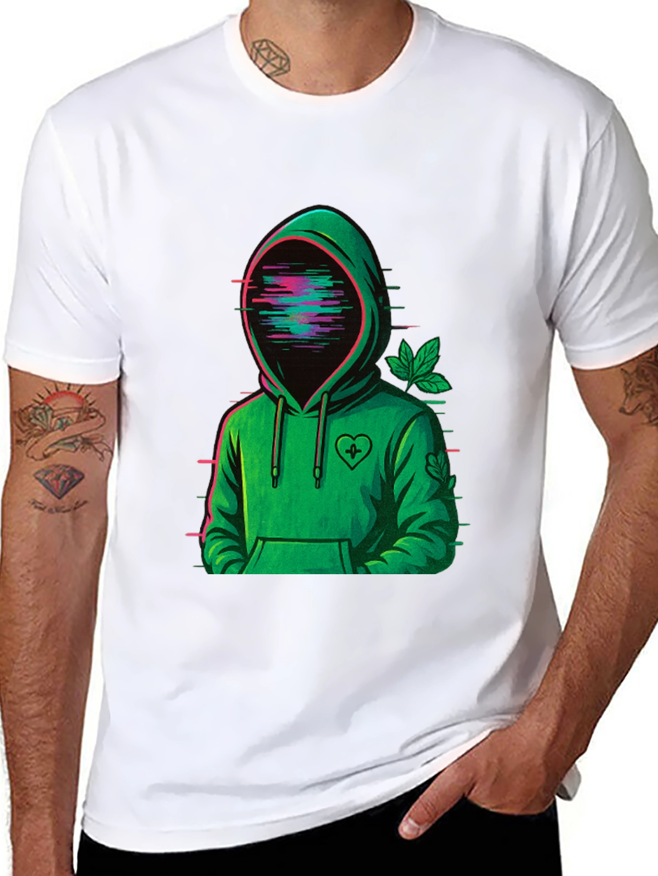 Glitch Hoodie Graphic T-Shirt