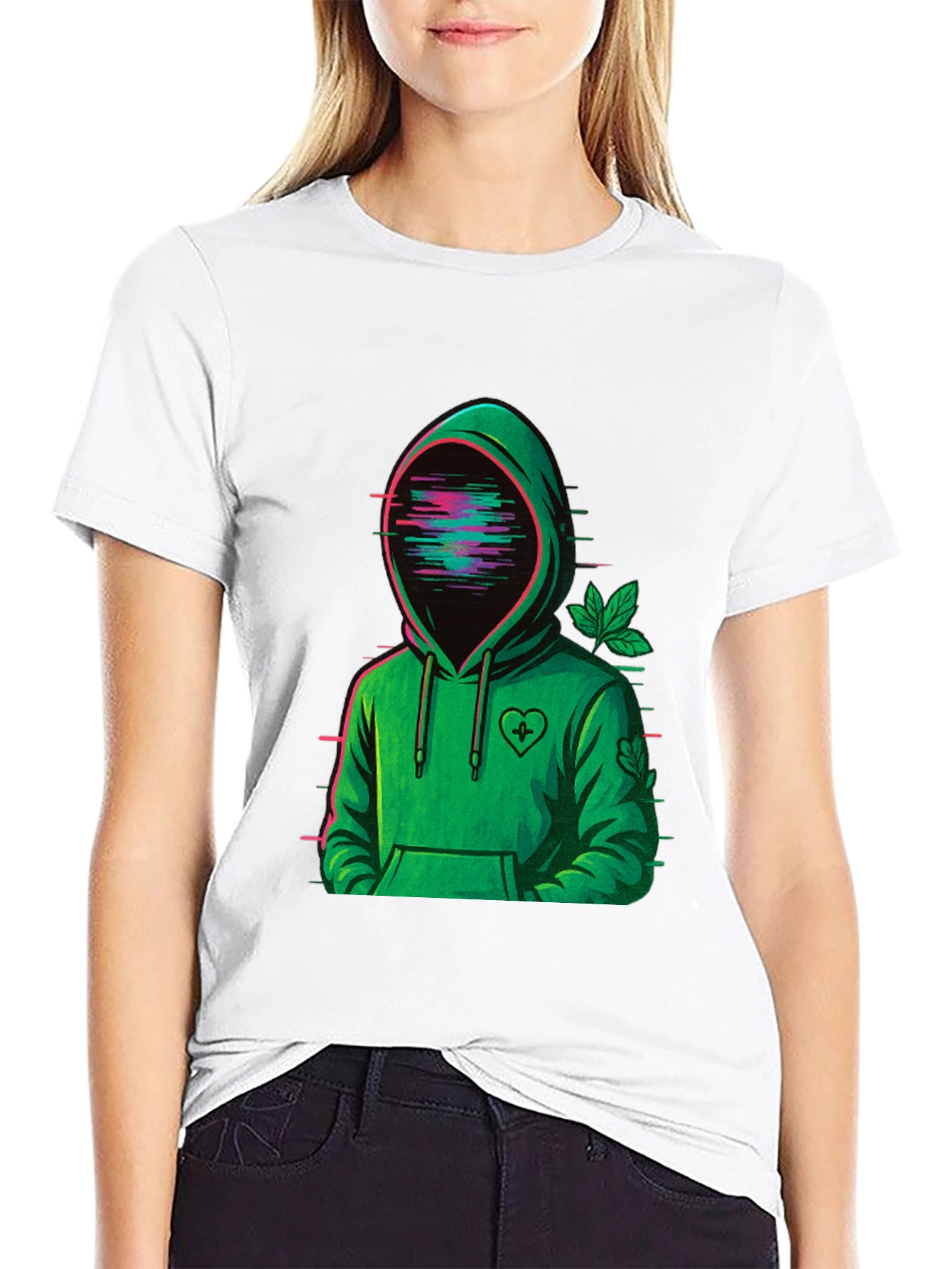 Glitch Hoodie Graphic T-Shirt
