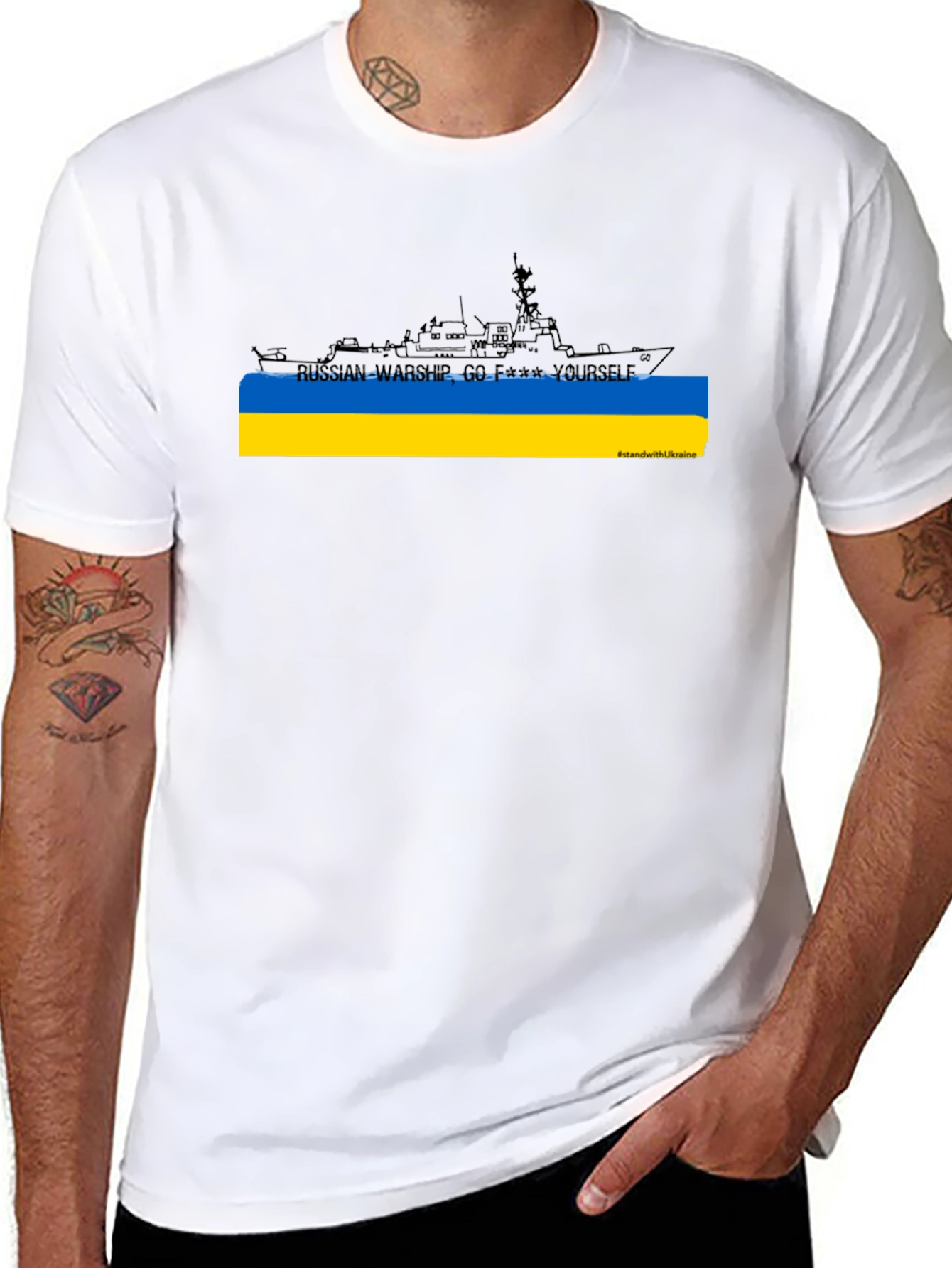 Ukrainian Pride T-Shirt: Russian Warship Go F Yourself